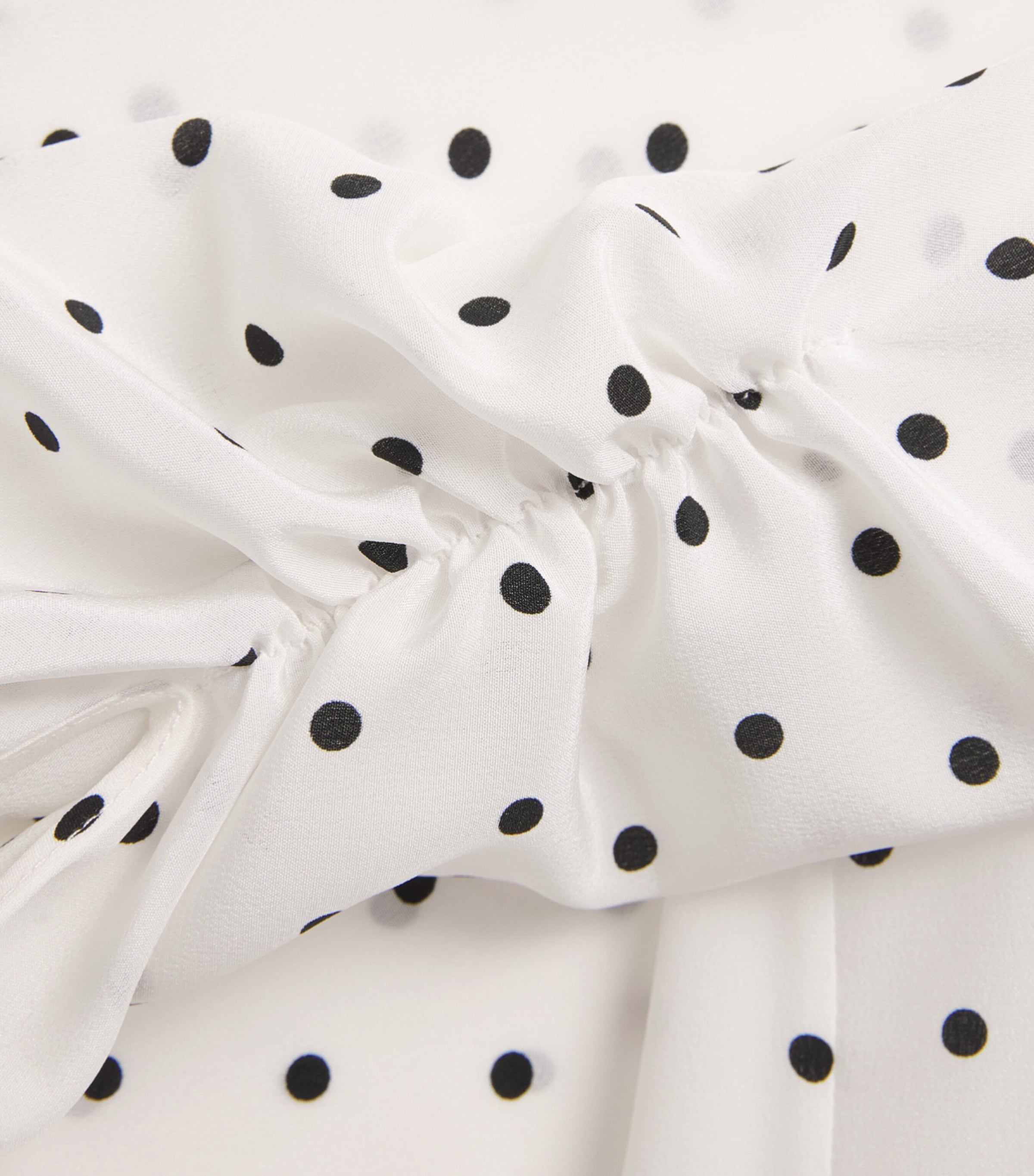 Carolina Herrera Womens Silk Polka-Dot Blouse Ivory Multi Image 6