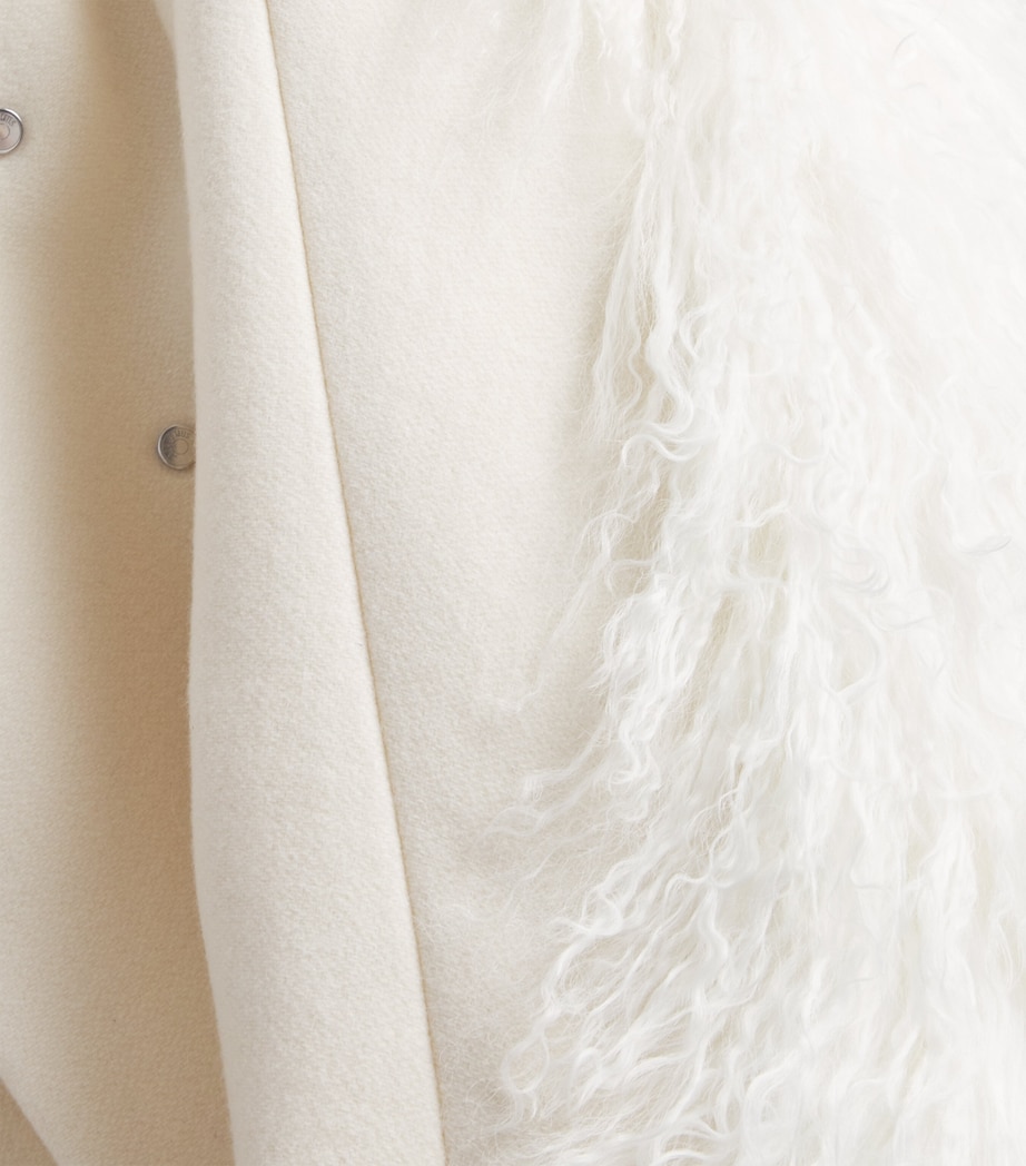 Virgin Wool Boa Coat 110 OFF-WHITE Image 5