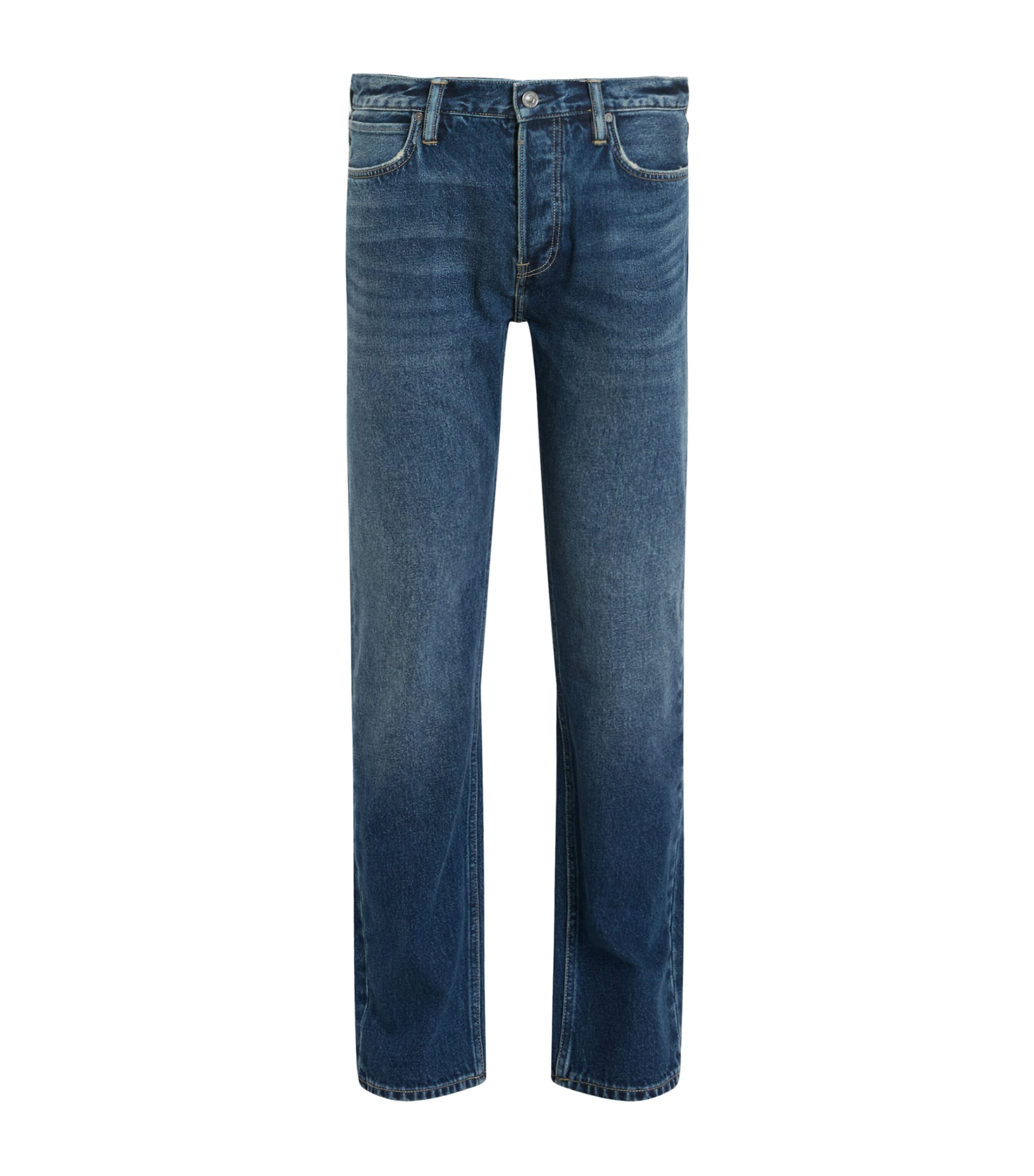 Shop Allsaints Straight-leg Reid Jeans In Blue