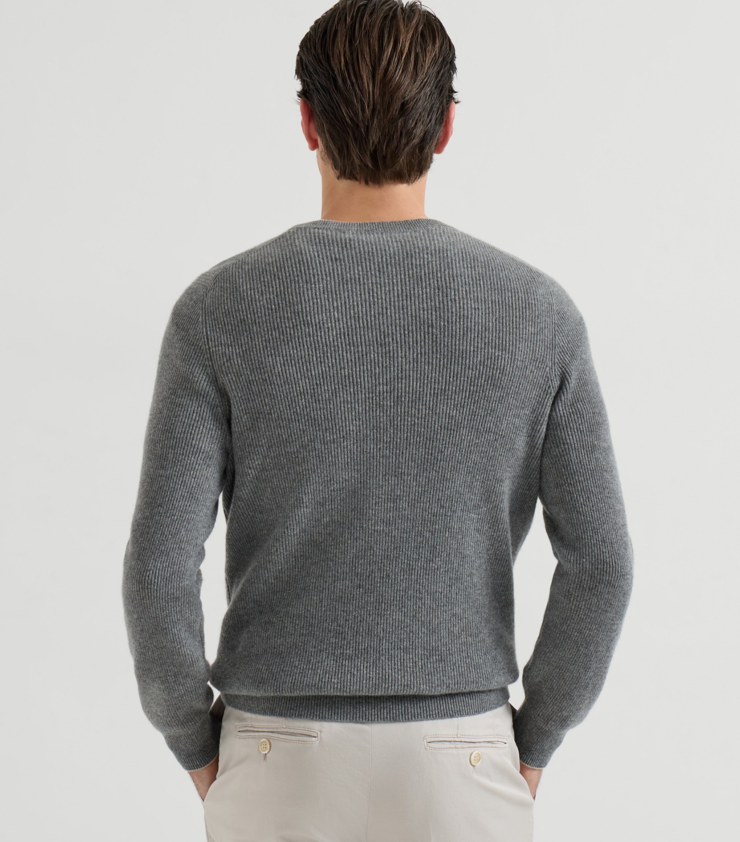 Brunello Cucinelli Mens Cashmere Ribbed Sweater Image 6