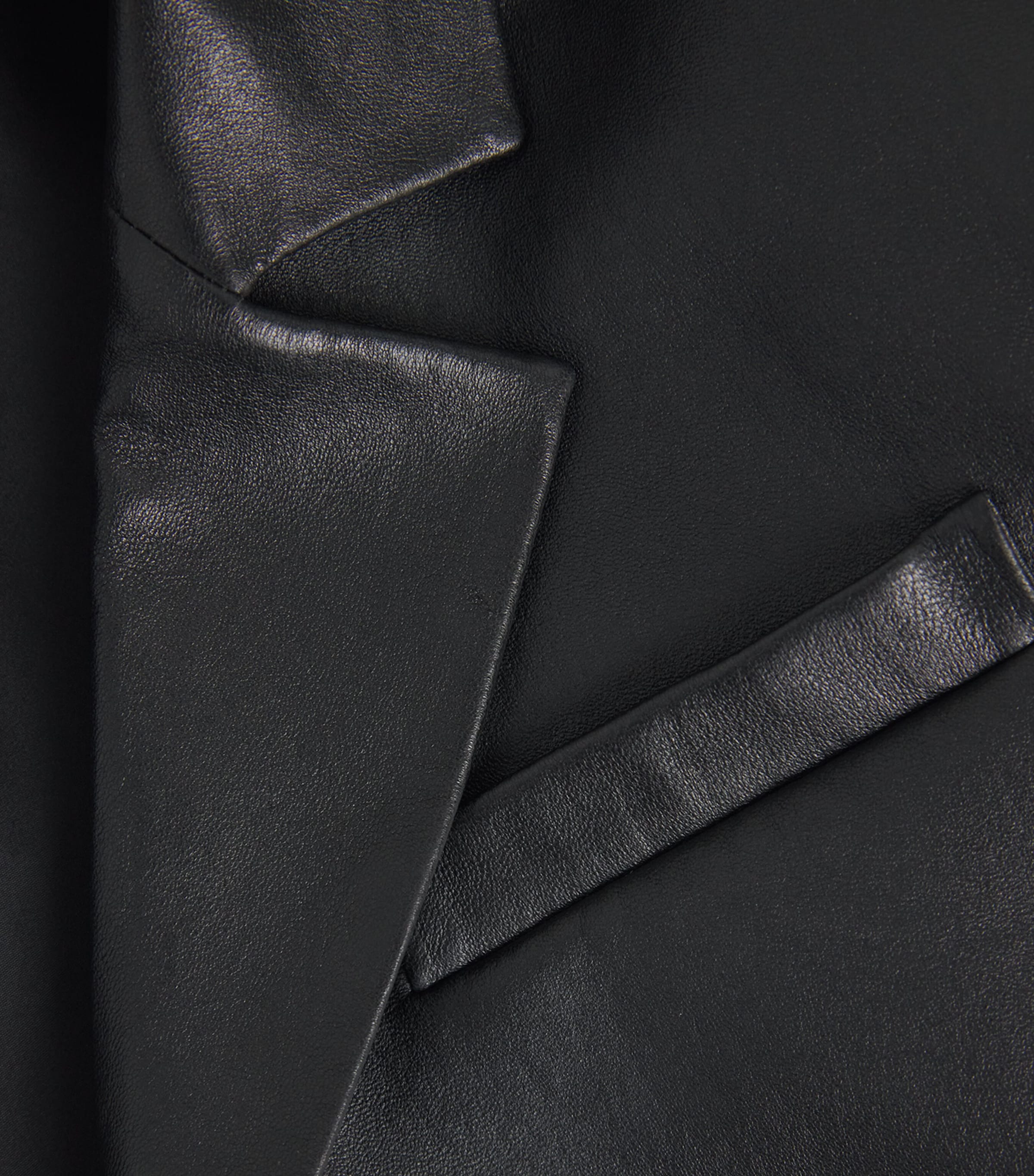 Leather Blazer BLACK Image 5