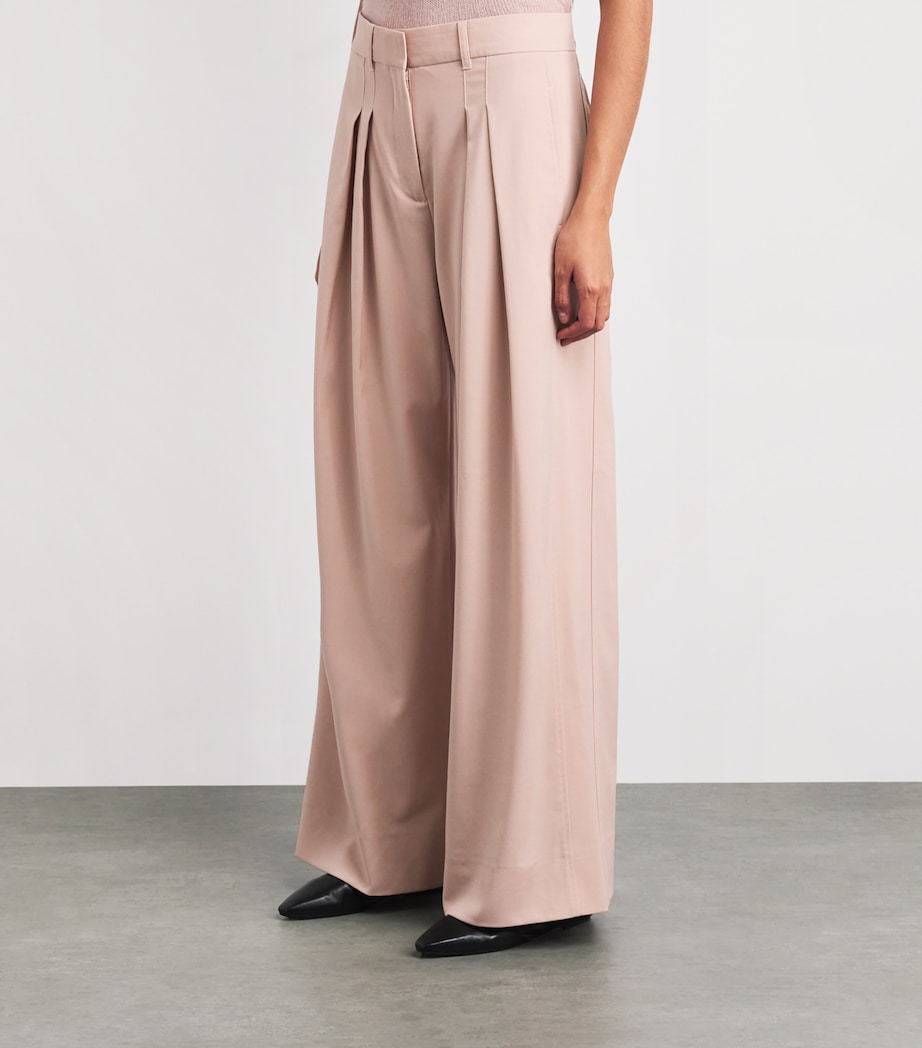 ME+EM Womens Pleated Tailored Trousers Blush Pink Image 3