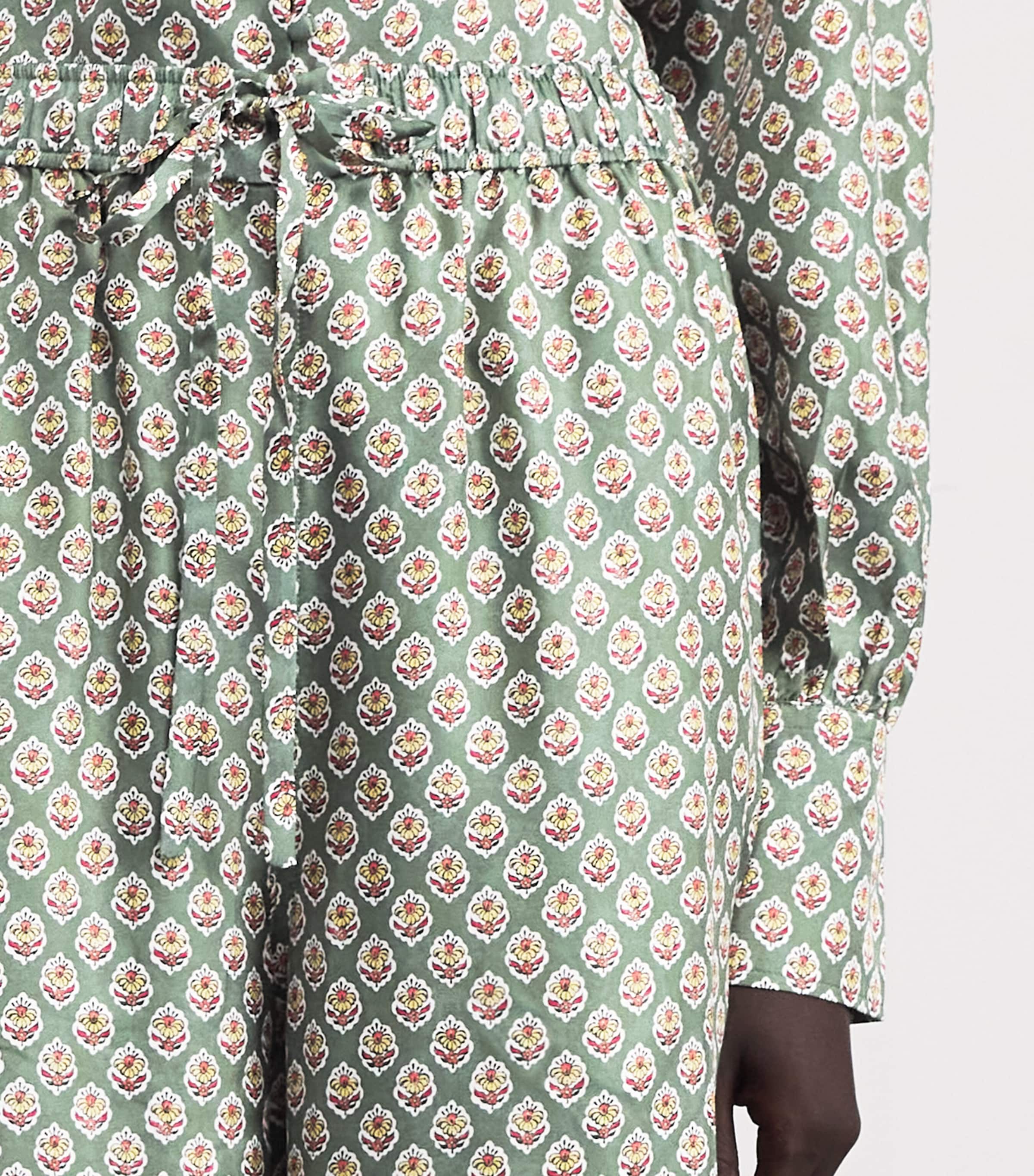 Silk Floral Wide-Leg Trousers 2014 WD BLK SPK FLWR Image 6