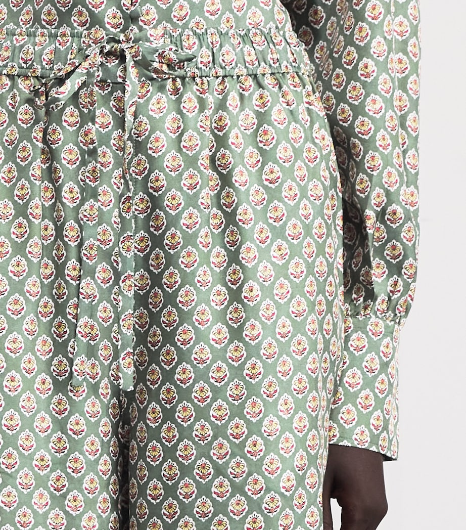 Silk Floral Wide-Leg Trousers 2014 WD BLK SPK FLWR Image 6