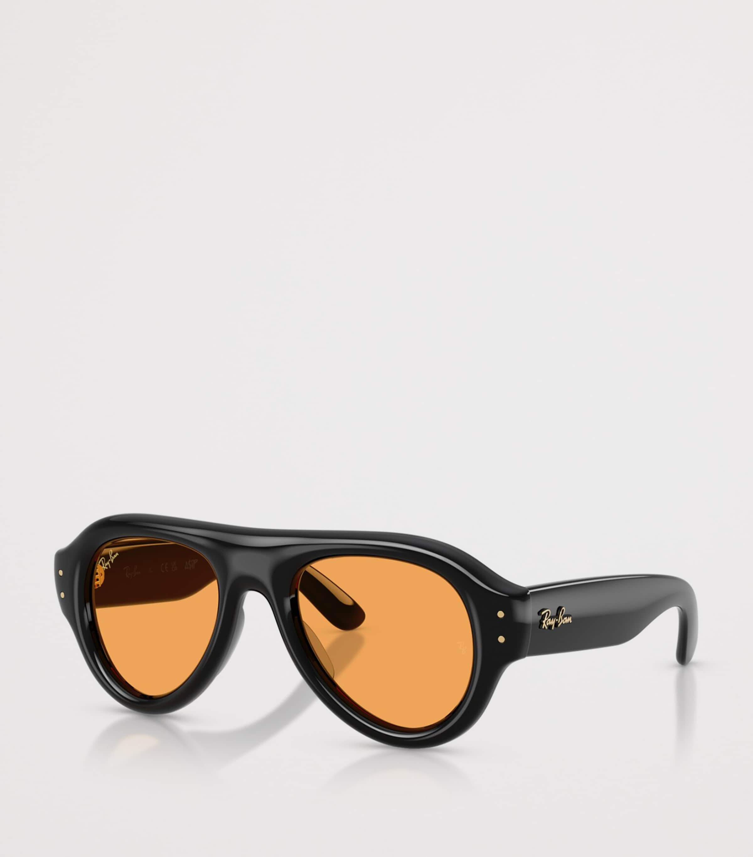 Ray-Ban Aviator Puffer Sunglasses Black Image 2