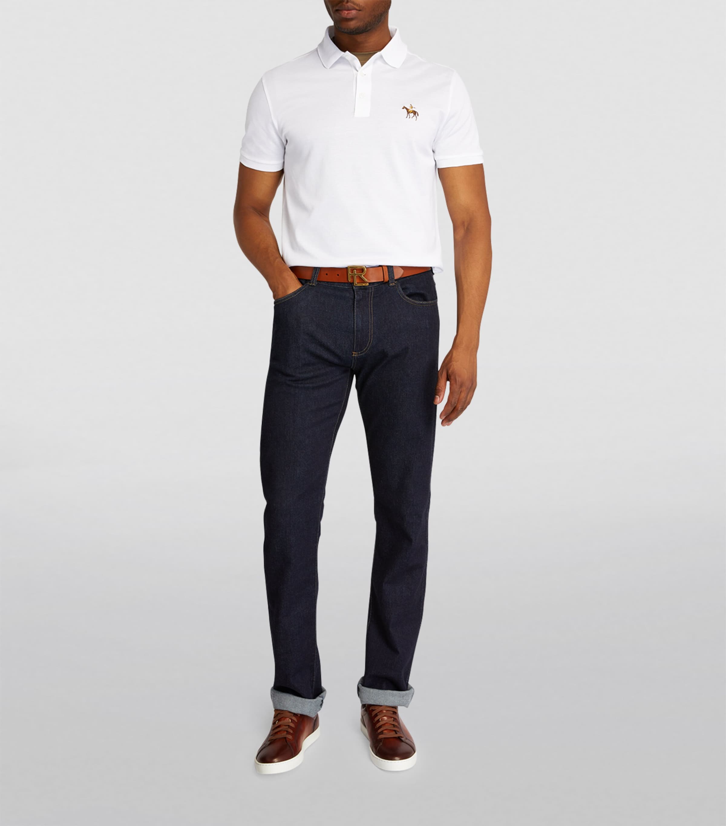 Cotton Logo Polo Shirt CLS WHT/ Image 2