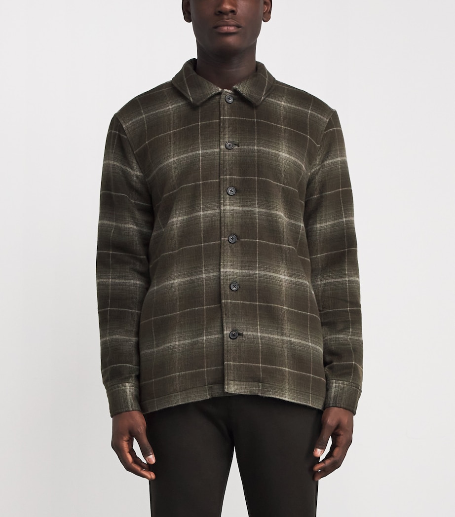 Fleece-Lined Telford Overshirt MARSH GREEN PLAID Image 3