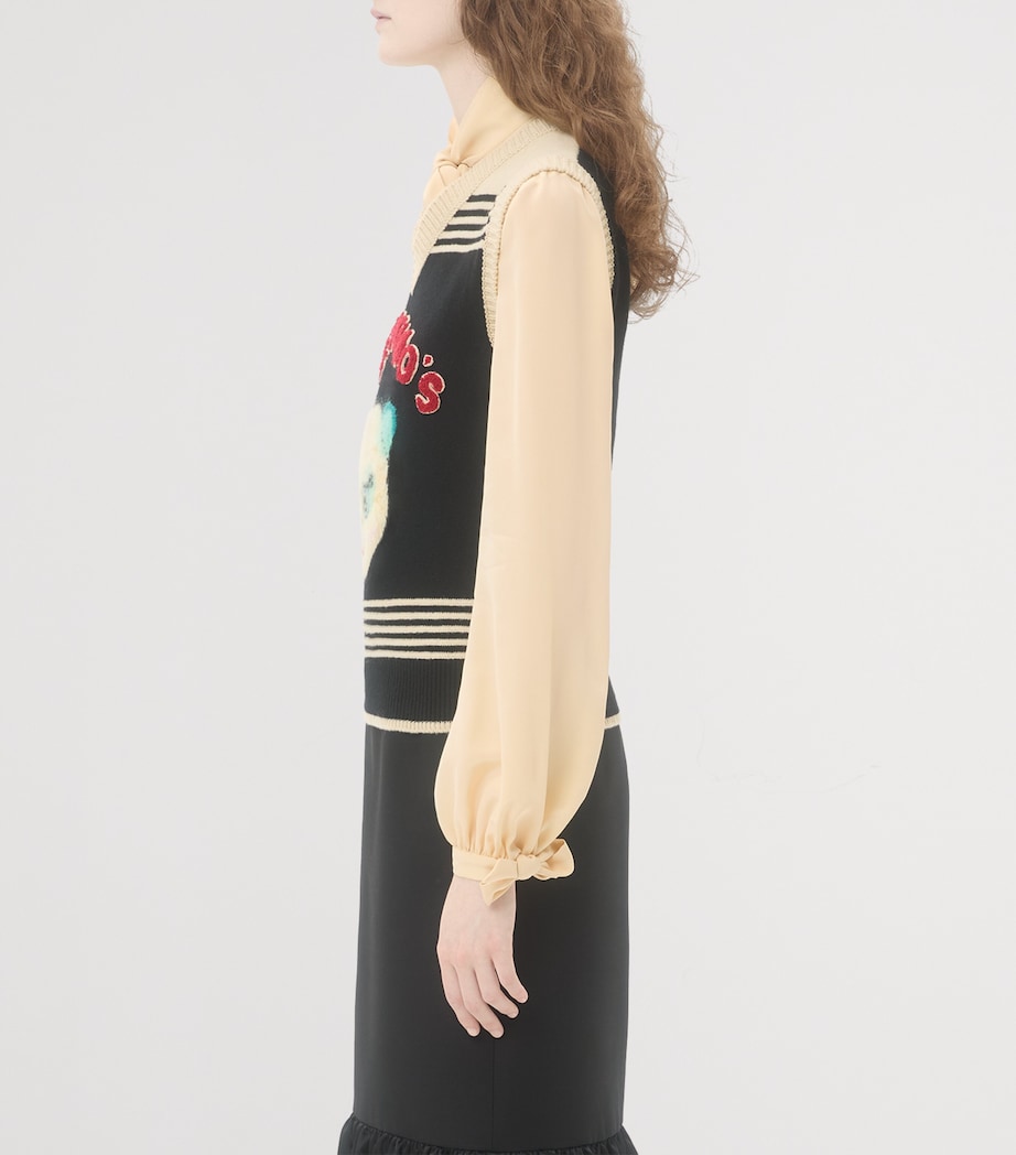 Virgin Wool Le Chat de la Maison Sweater Vest N78 Image 3