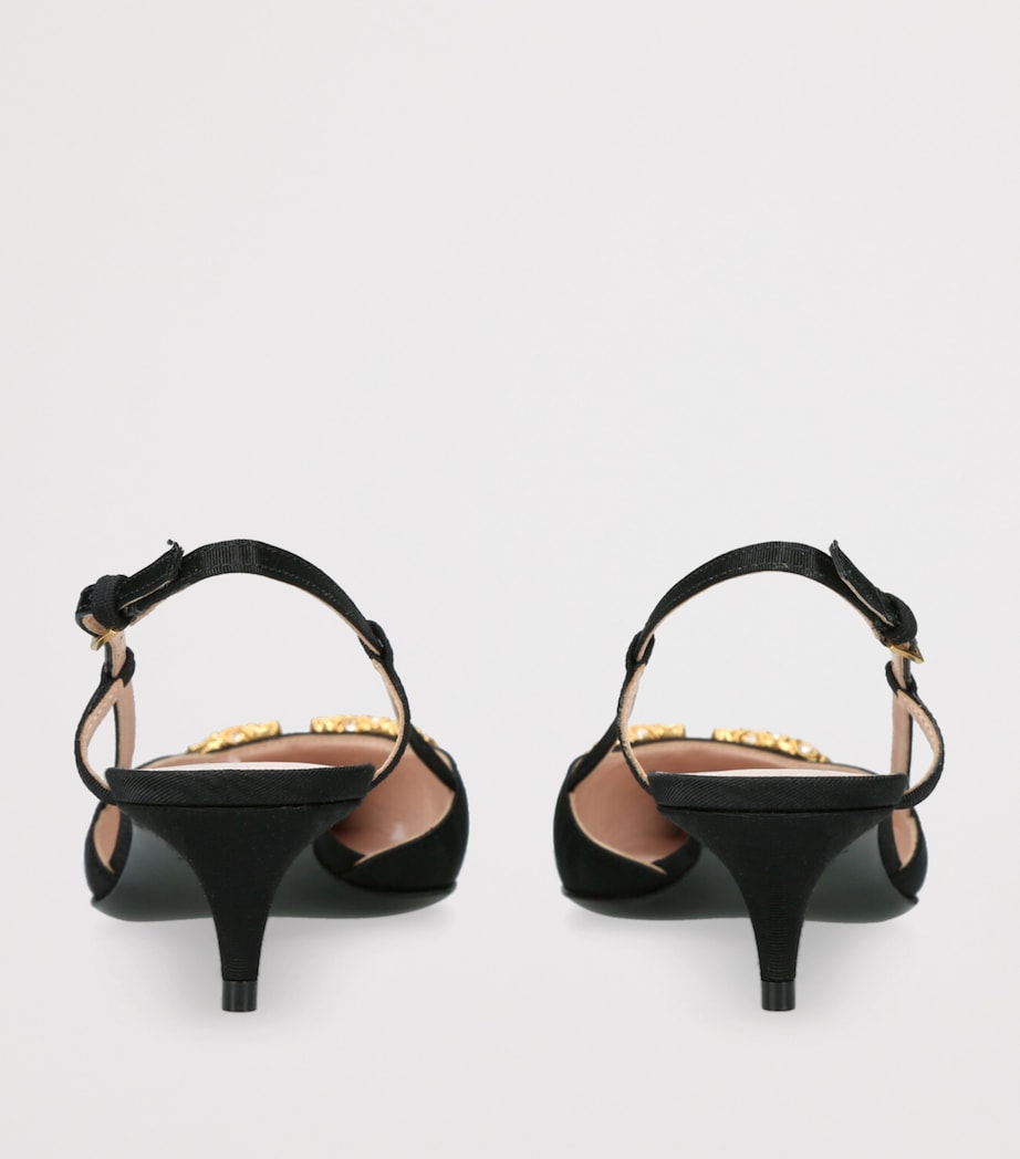 VLogo Slingback Pumps 40 BLK/OTHER Image 2