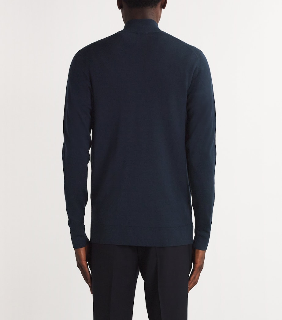 Merino Half-Zip Sweater LIGHT NAVY Image 4