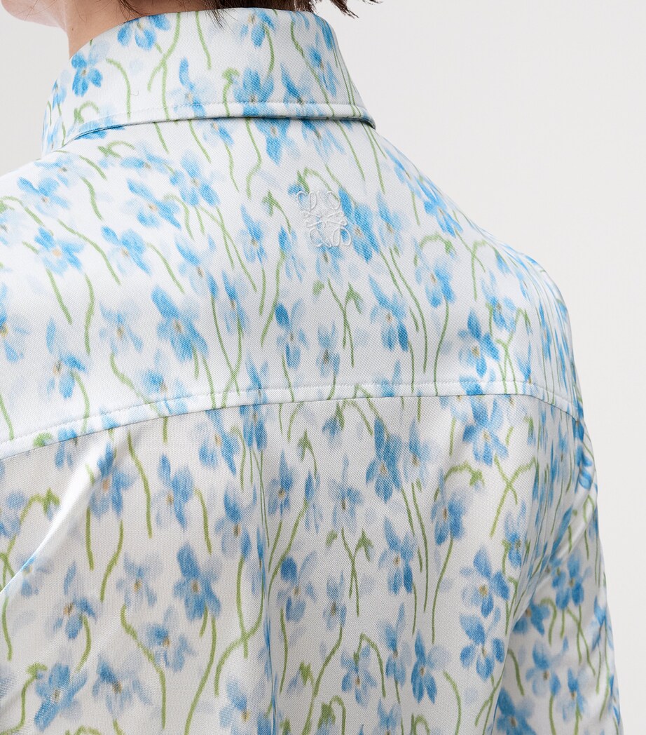 Floral Print Shirt WHITE/BLUE Image 4