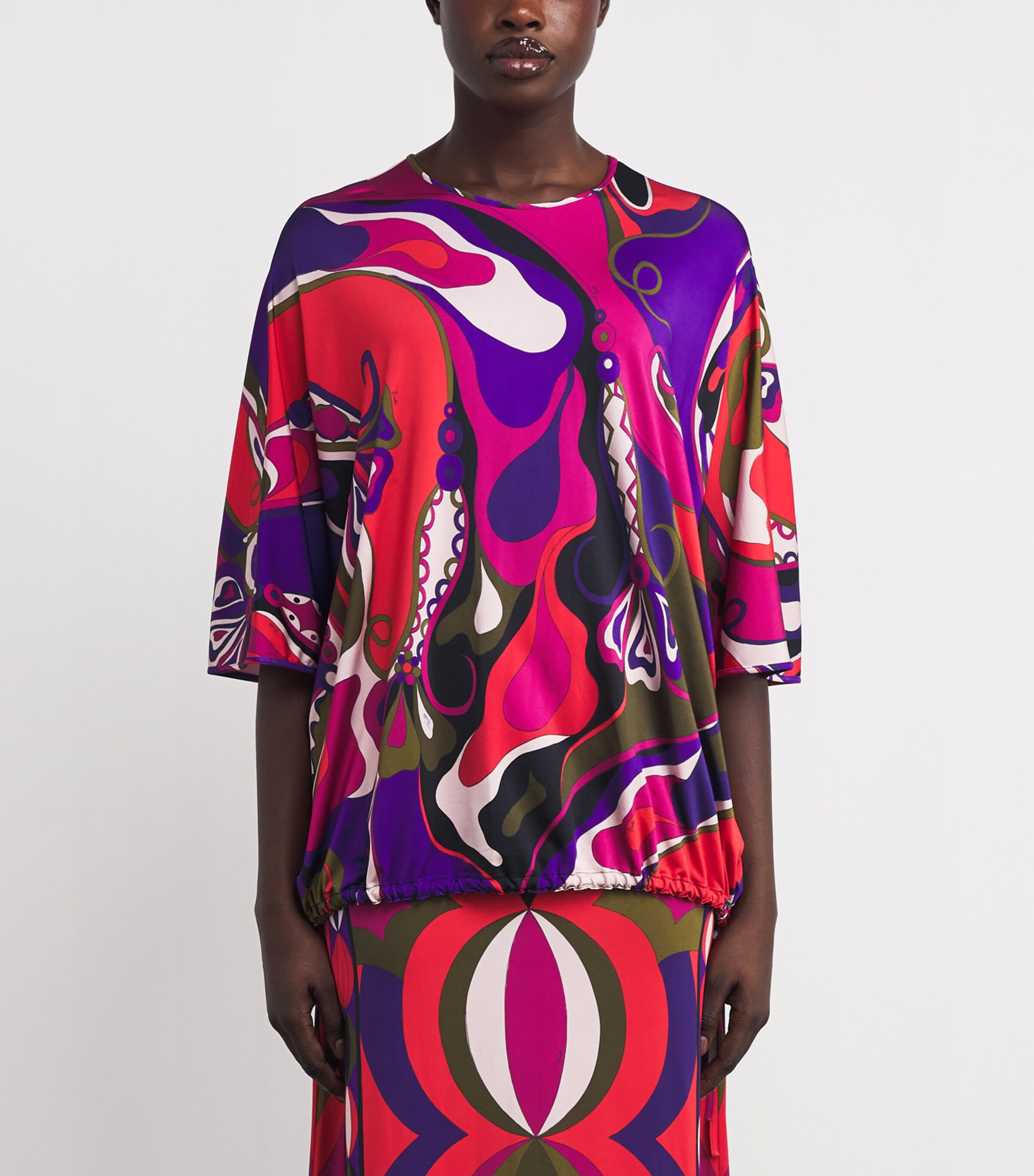 Satin Orchidee Blouse 017/MULTICOLOR Image 3