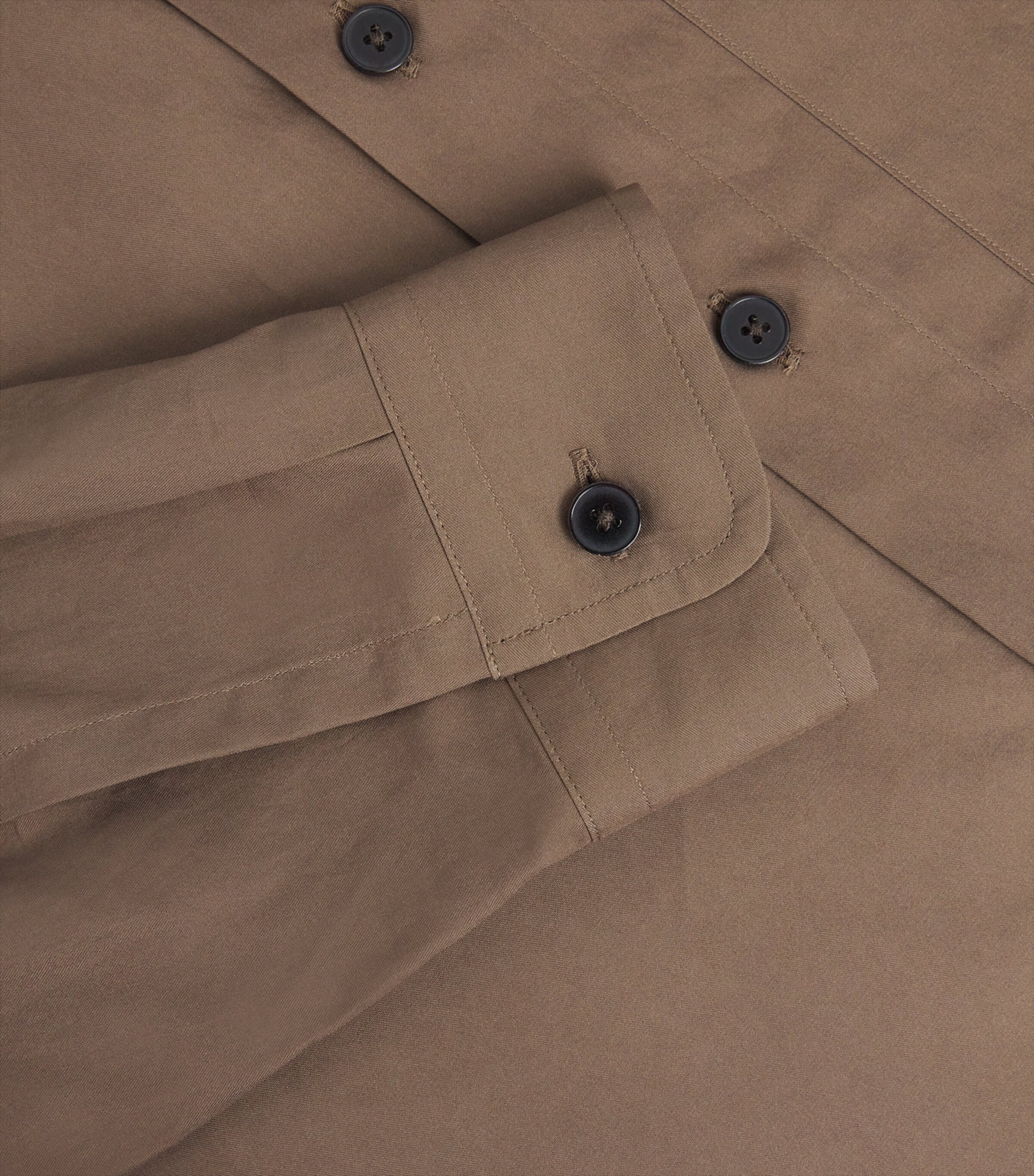 Washed Finx Cotton Shirt BROWN Image 5