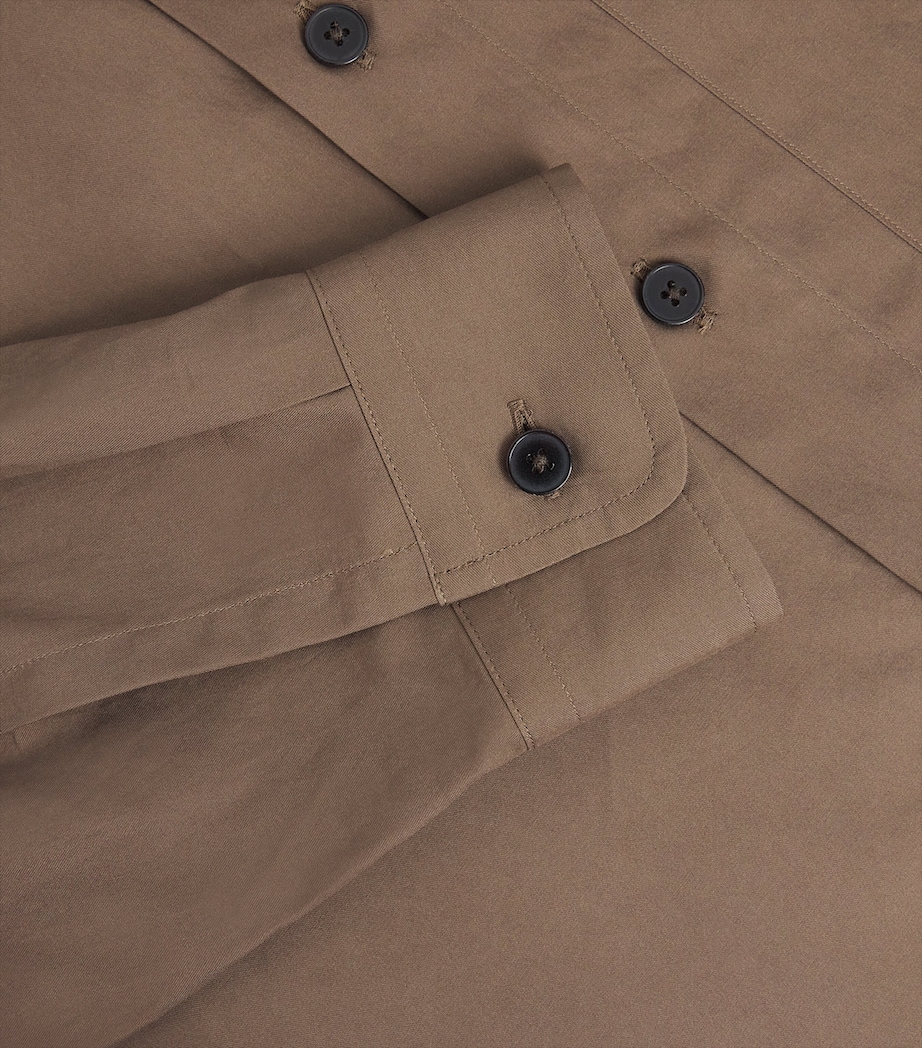 Washed Finx Cotton Shirt BROWN Image 5