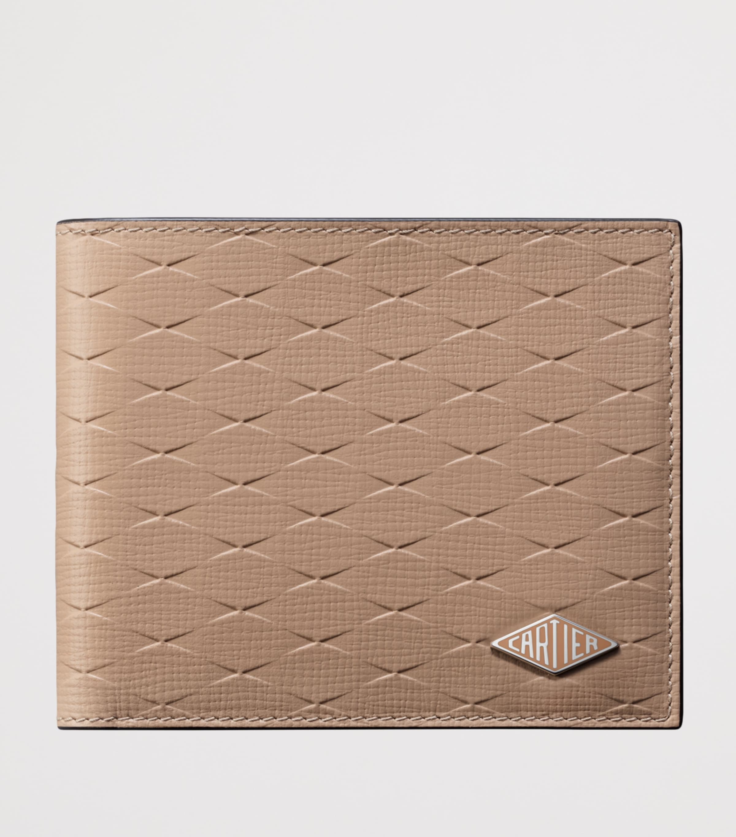 Cartier Leather Cartier Losange Wallet Beige Image 2