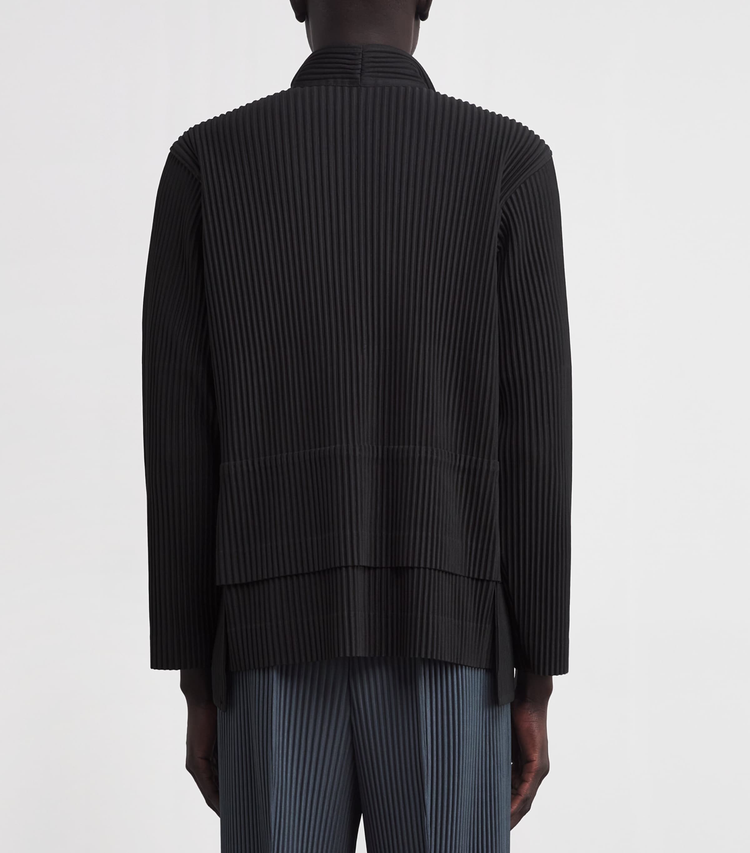 Homme Plissé Issey Miyake Grey Pleated Pocket Panel Jacket