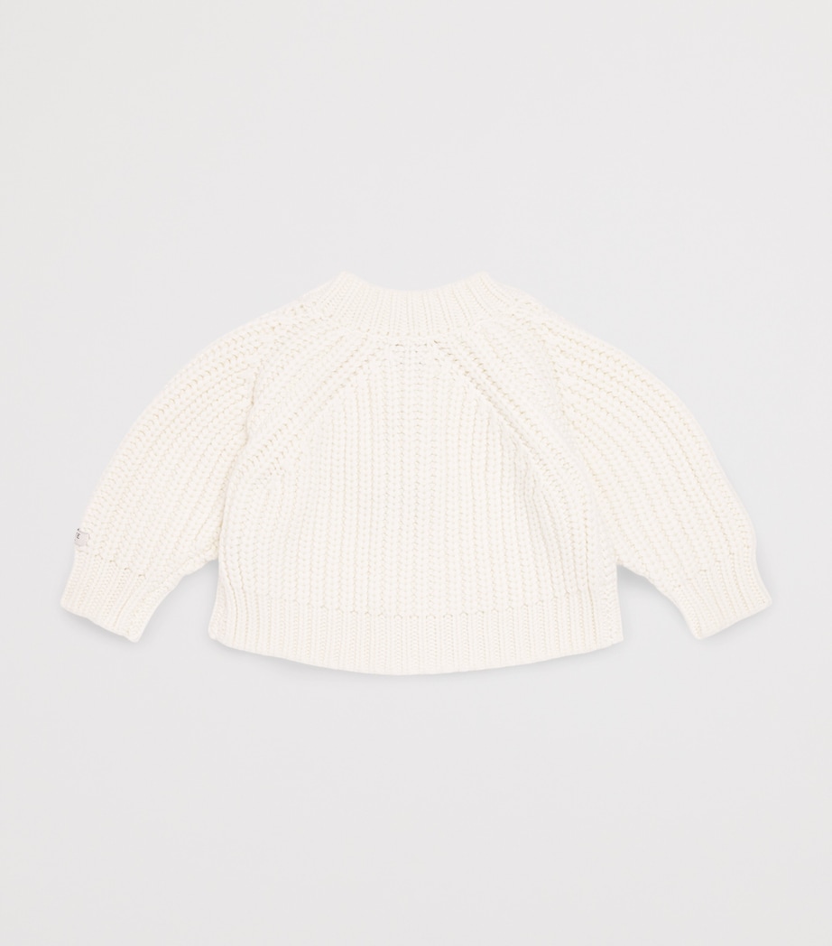 Donsje Button-Up Rikkie Cardigan (0 Months-4 Years) Oyster Grey Image 2