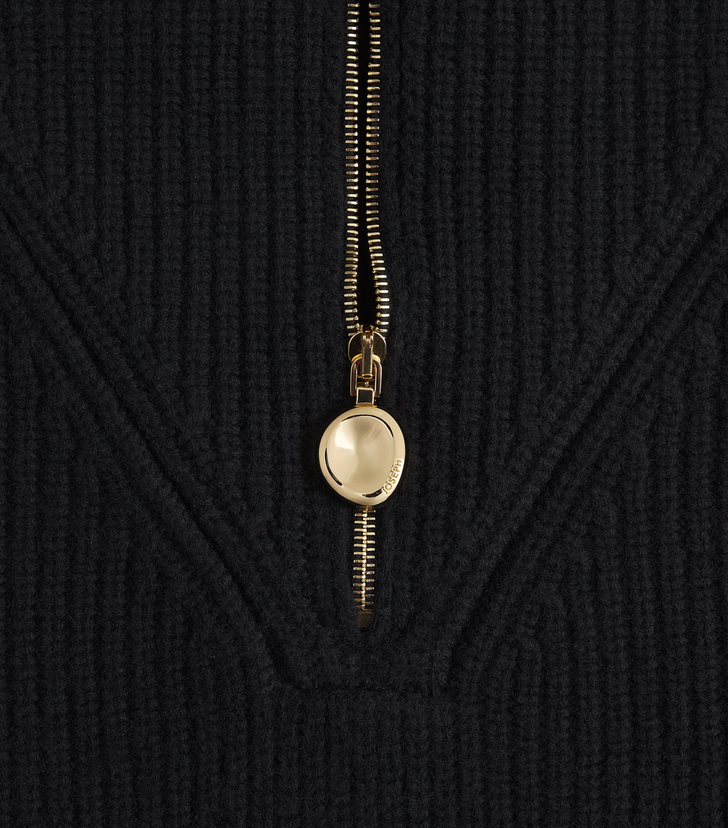 Cashmere-Blend Ribbed Raffet Sweater BLACK Image 5