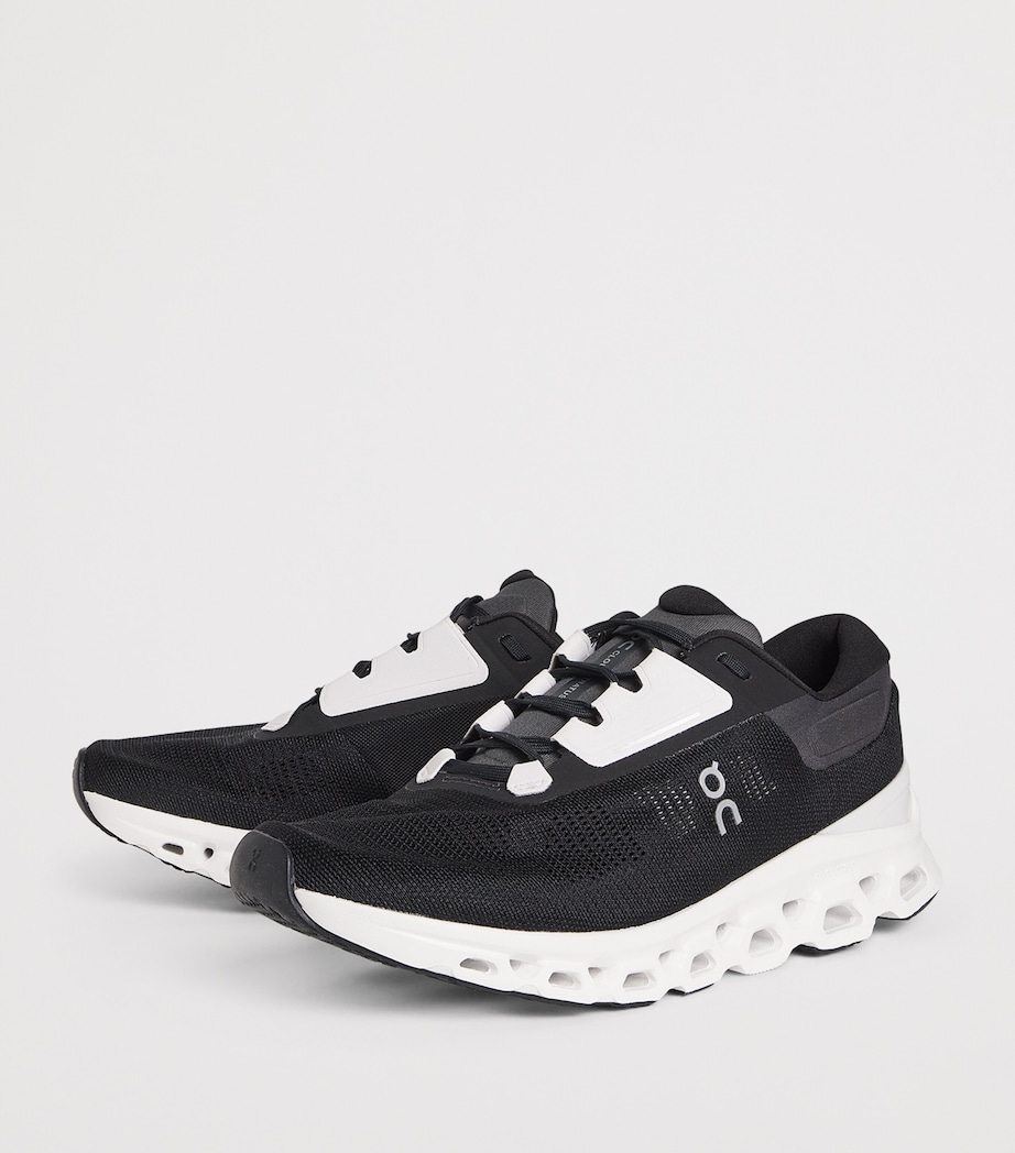 On Womens Cloudstratus 3 Trainers Black Frost Image 3