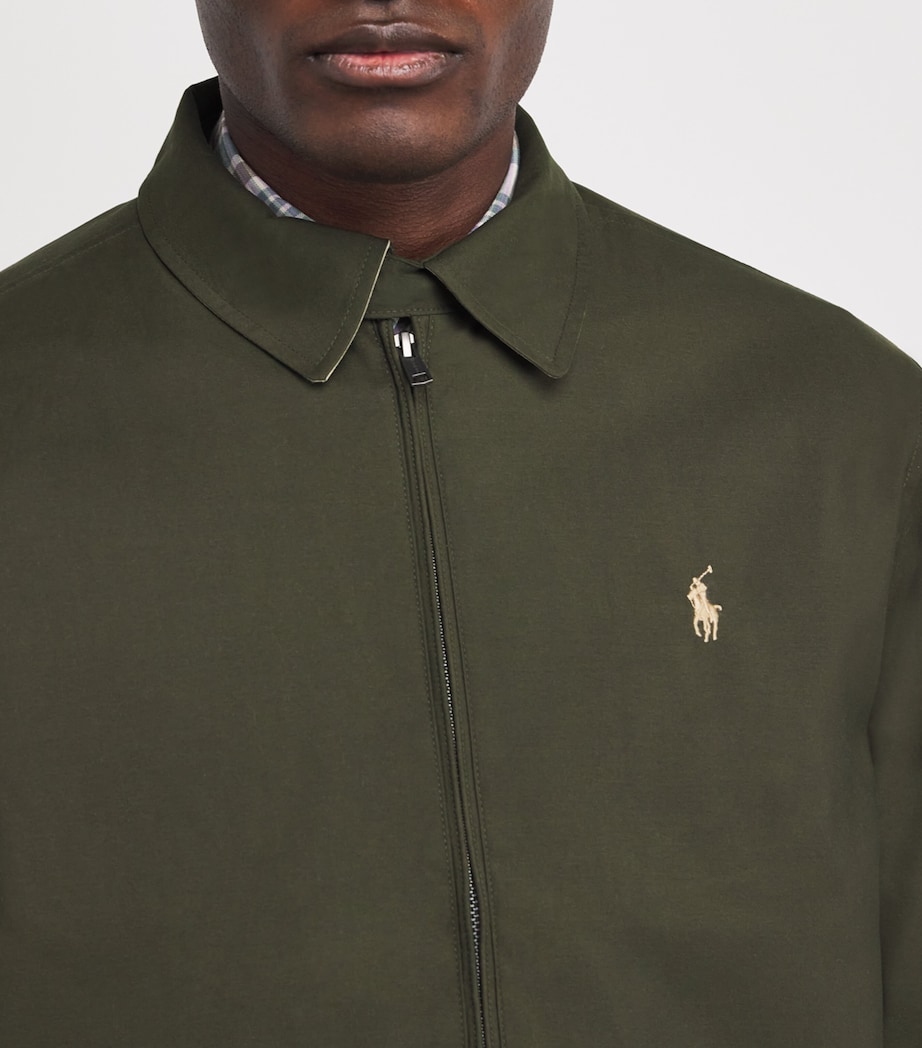 Water-Repellent Harrington Jacket DARK GREEN Image 6