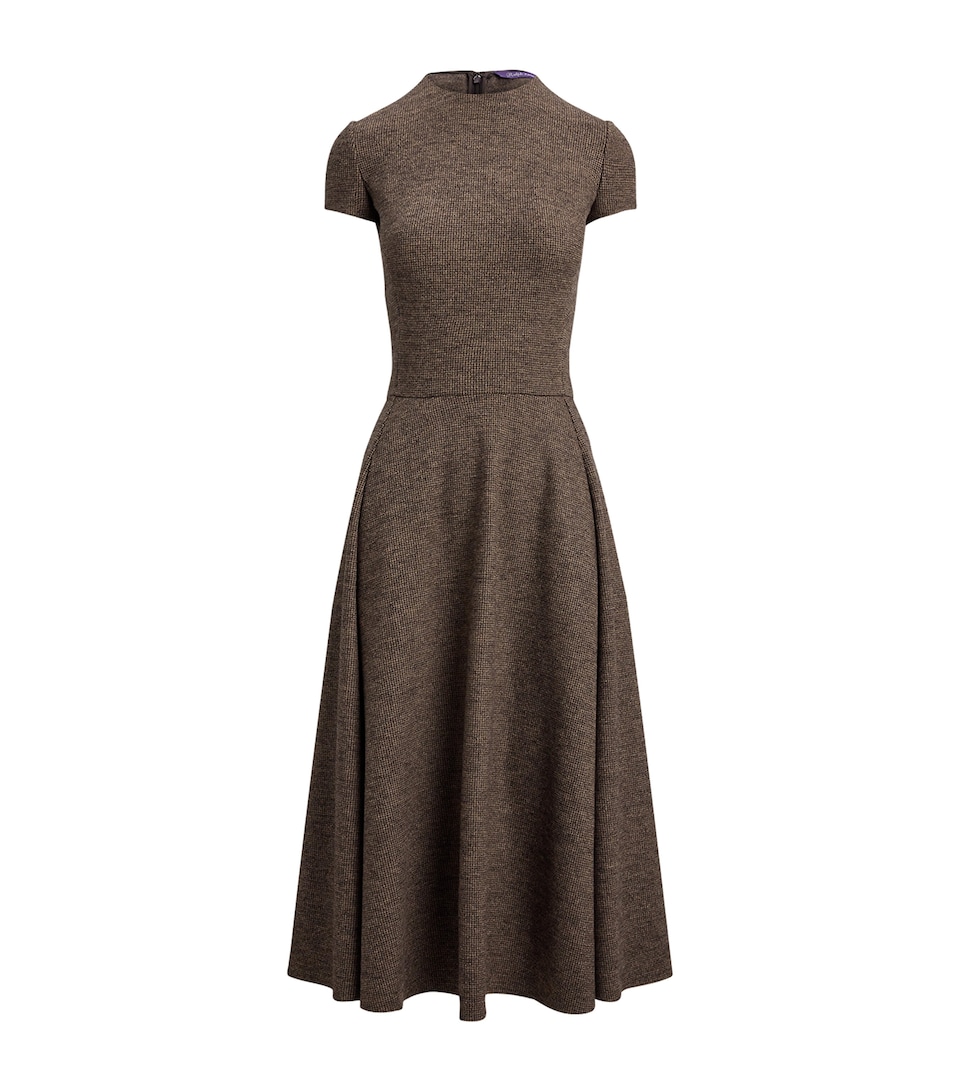 Wool Tick-Weave Margaret Midi Dress