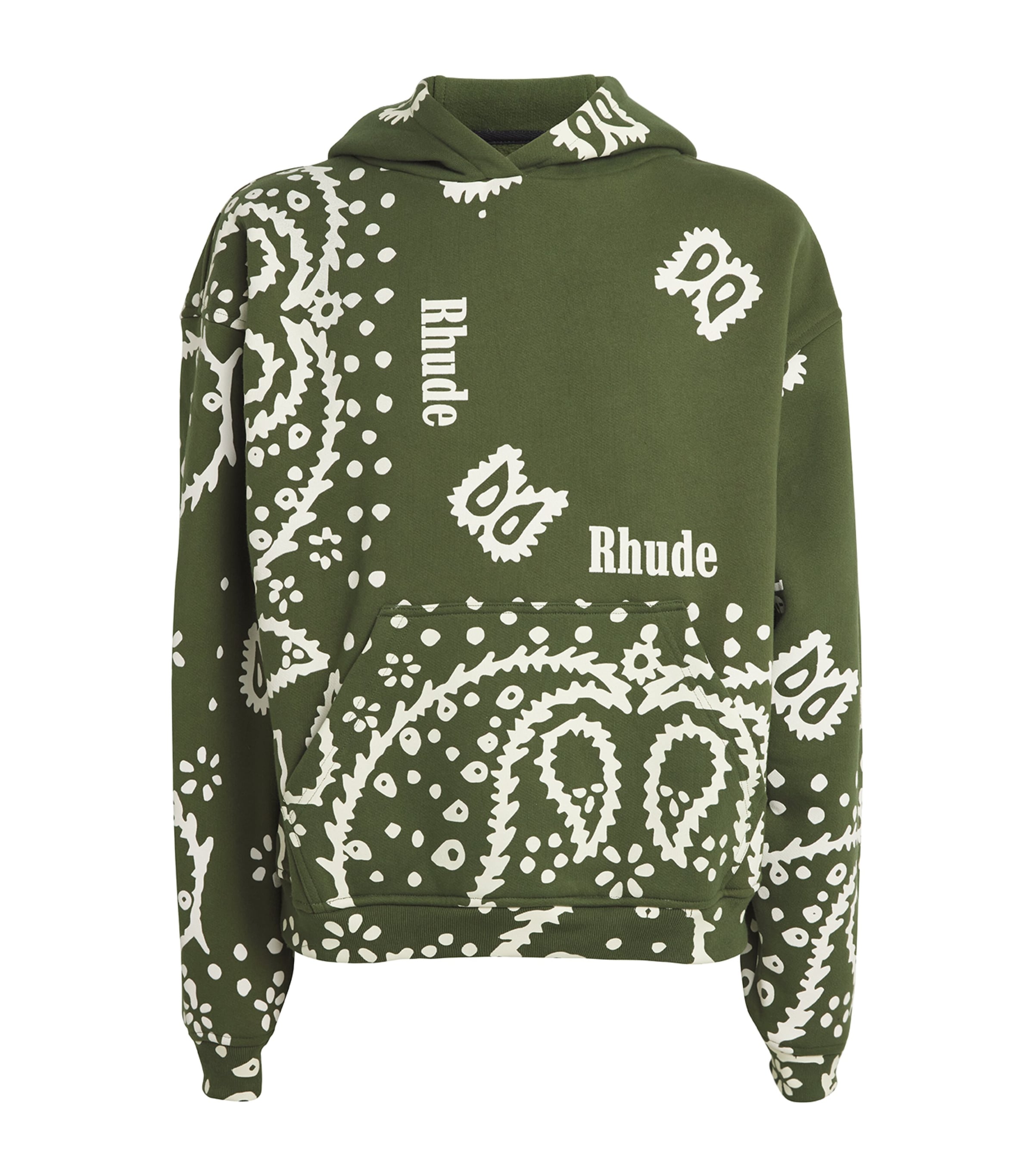 Bandana Print Hoodie OLIVE 0024 Image 1