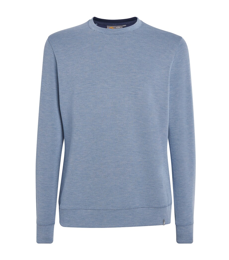 KJUS Mens Essentials Sweater Vpor Blu/atlanta Blu Image 1