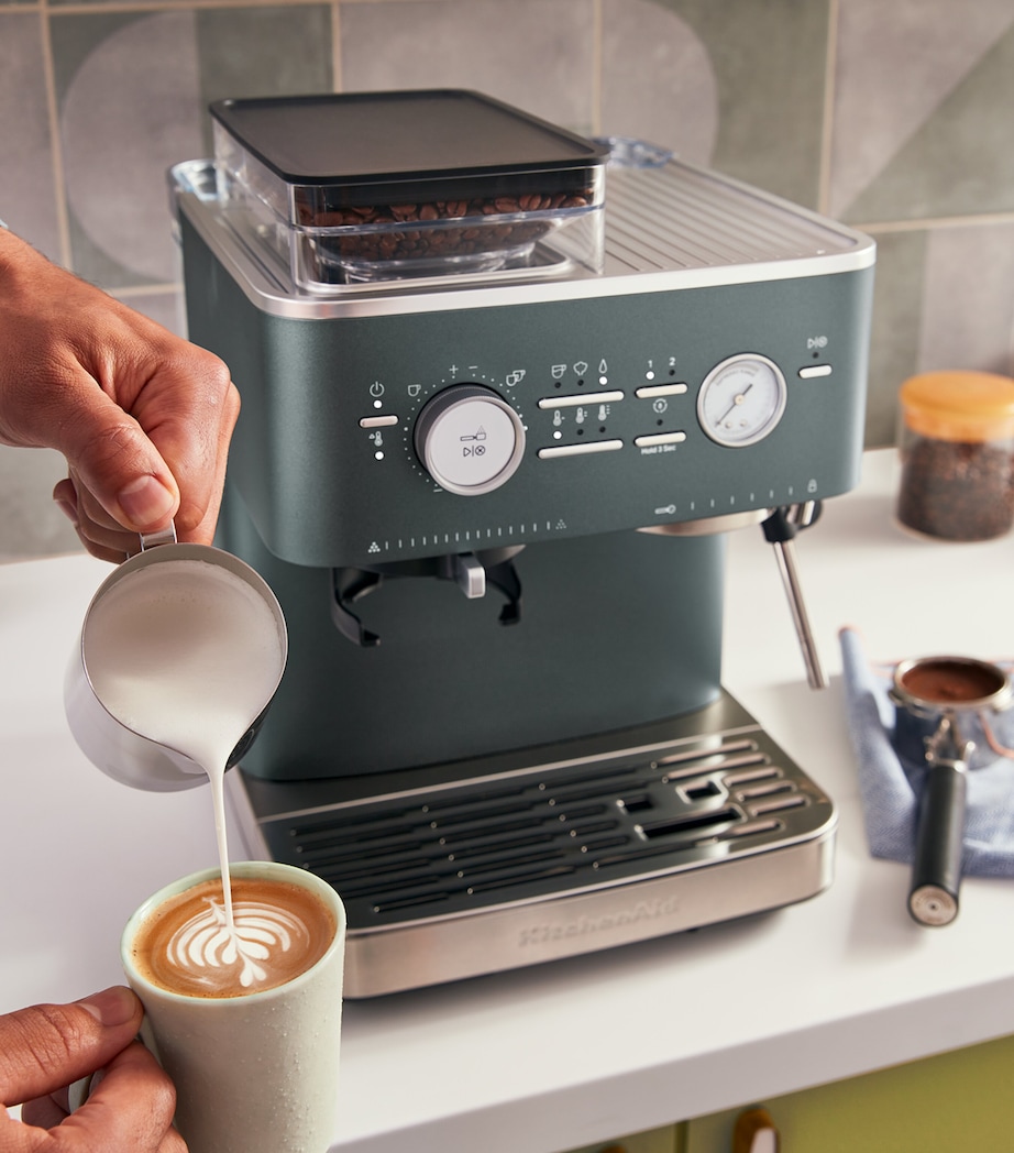 KitchenAid Semi Automatic Espresso Machine with Burr Grinder Juniper Image 10