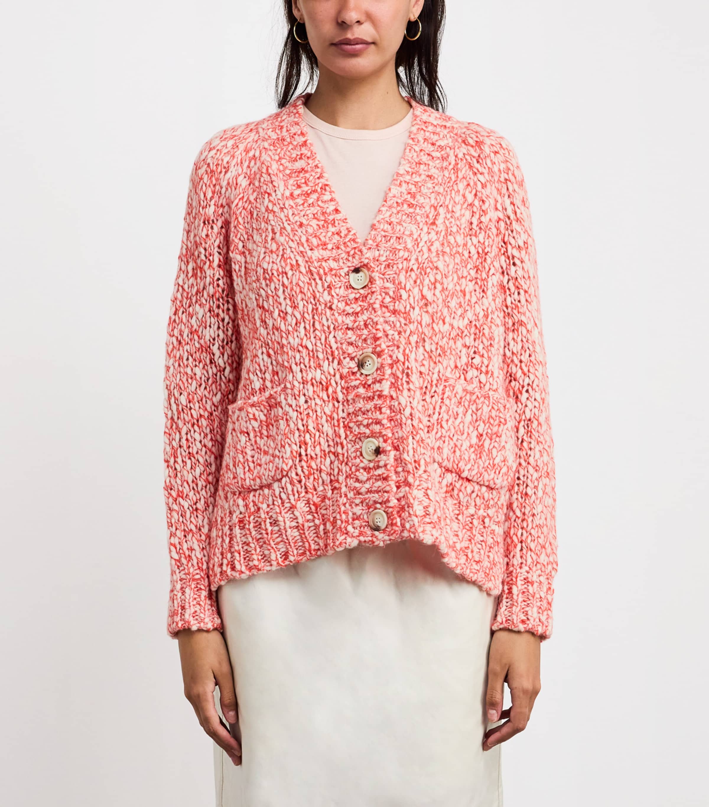 Wool-Blend Cardigan RED Image 3