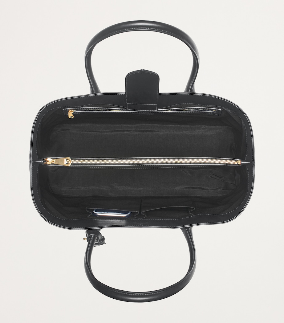 Leather London Tote Bag BLACK Image 4