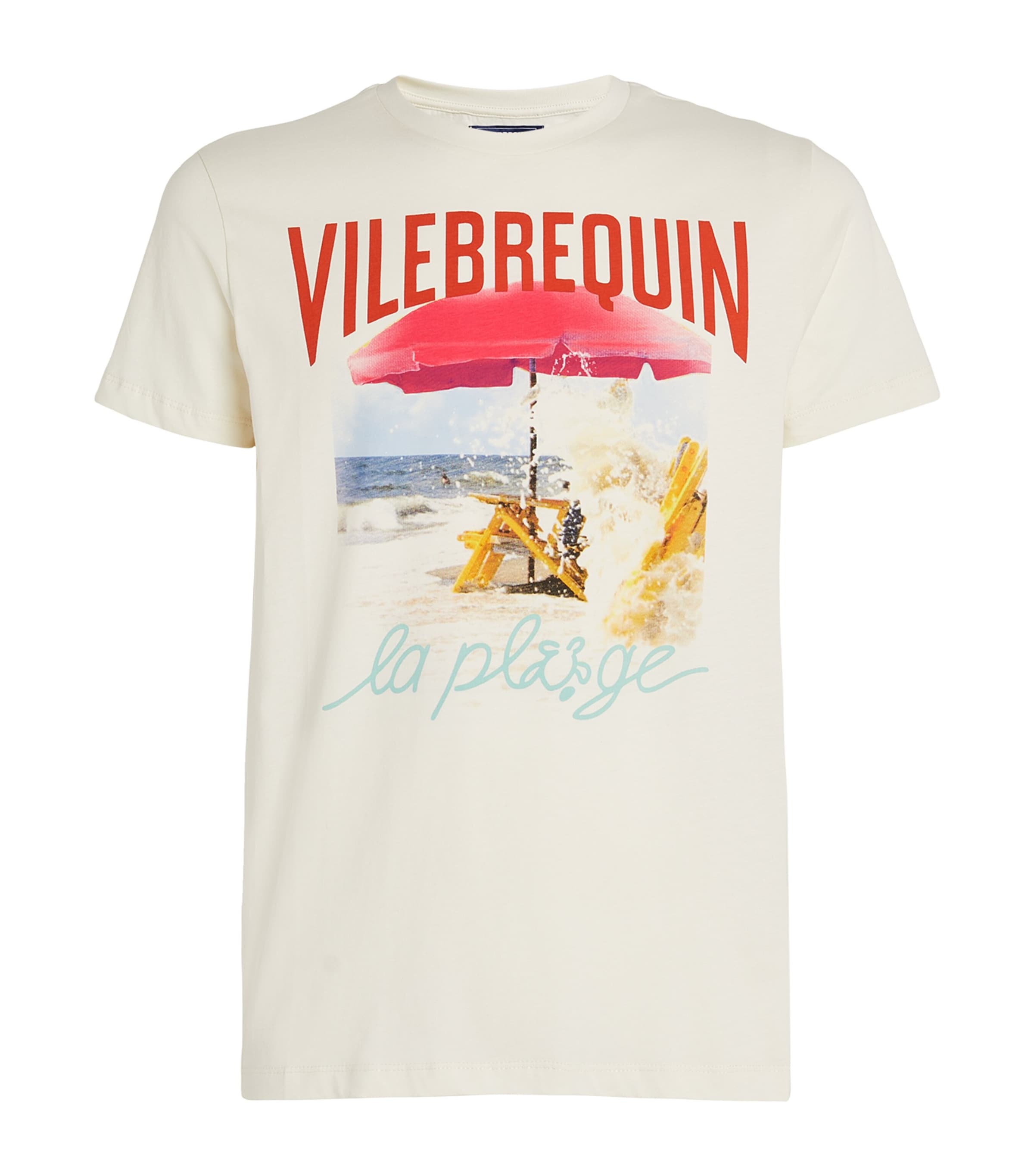 Shop Vilebrequin Cotton Graphic Print T-shirt In White