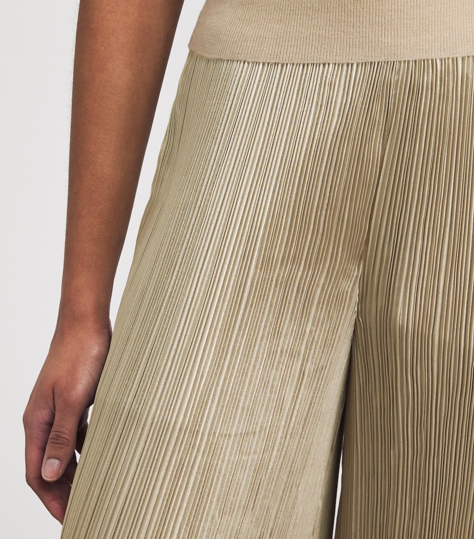 Joseph Womens Satin Amber Wide-Leg Trousers Powder Image 3