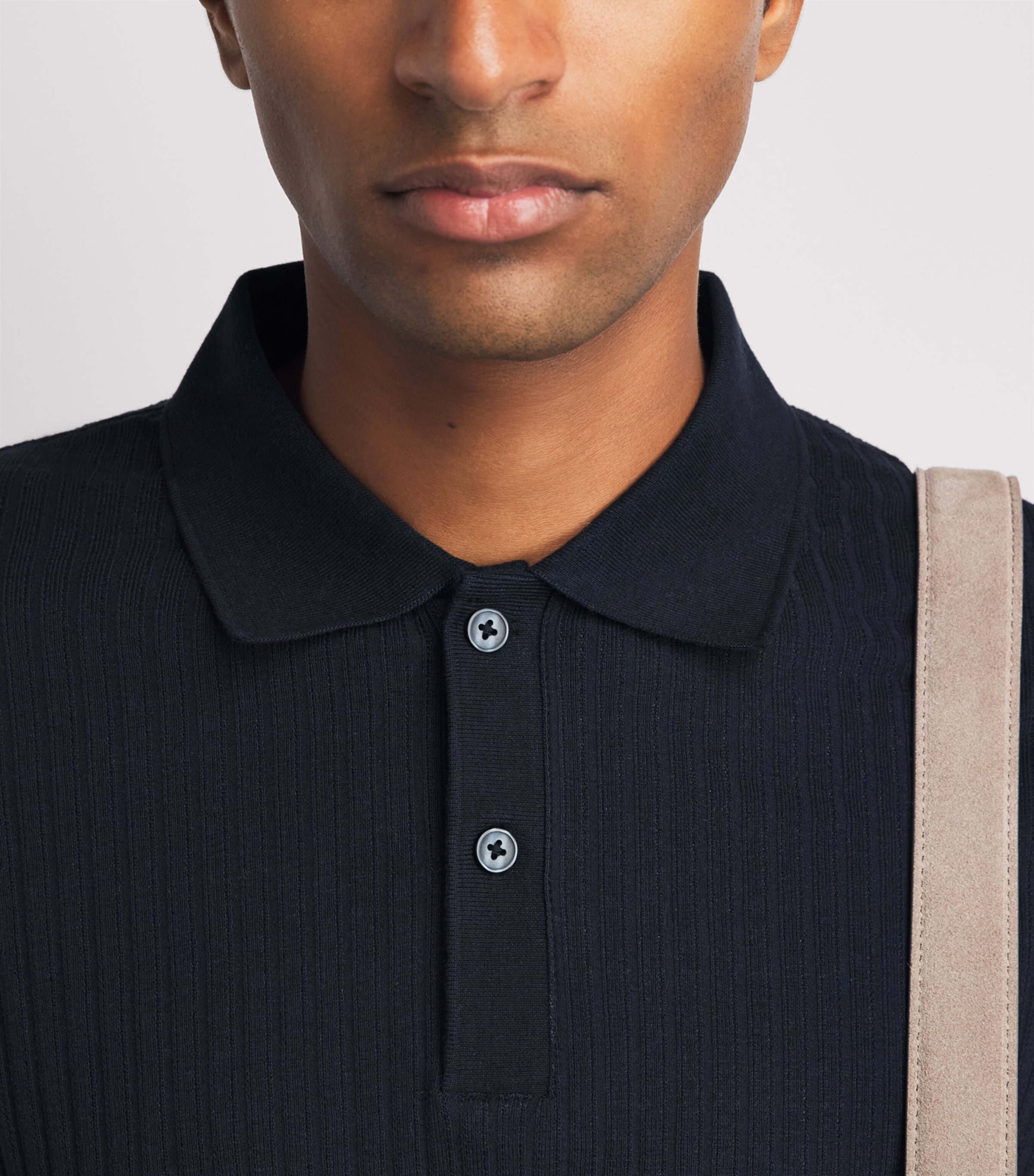 Samsøe Samsøe Mens Organic Cotton Rib-Kit Sajase Polo Shirt Salute Image 3