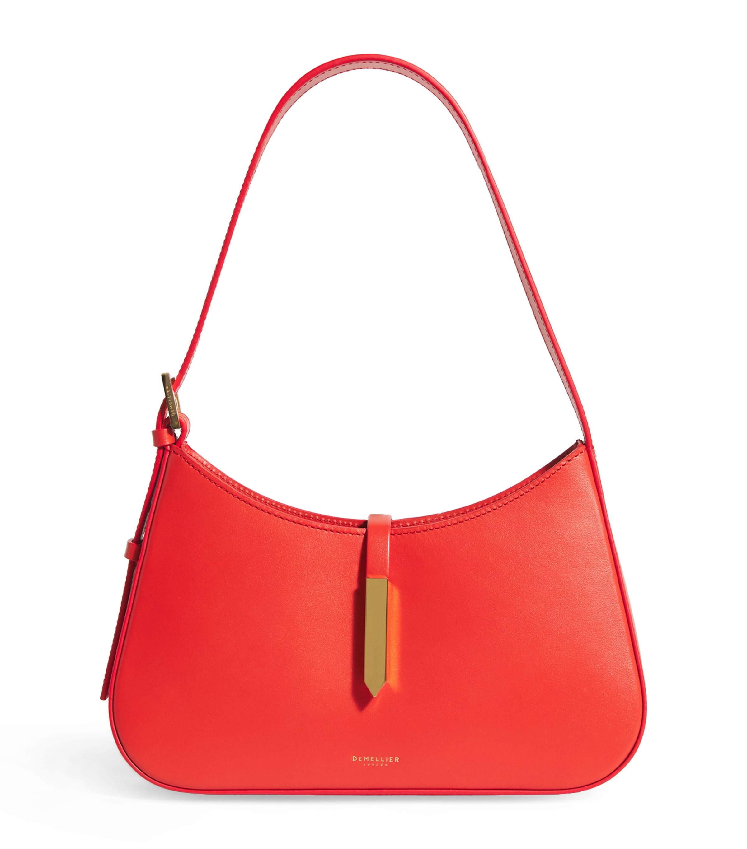 Demellier Tokyo Leather Shoulder Bag In Red