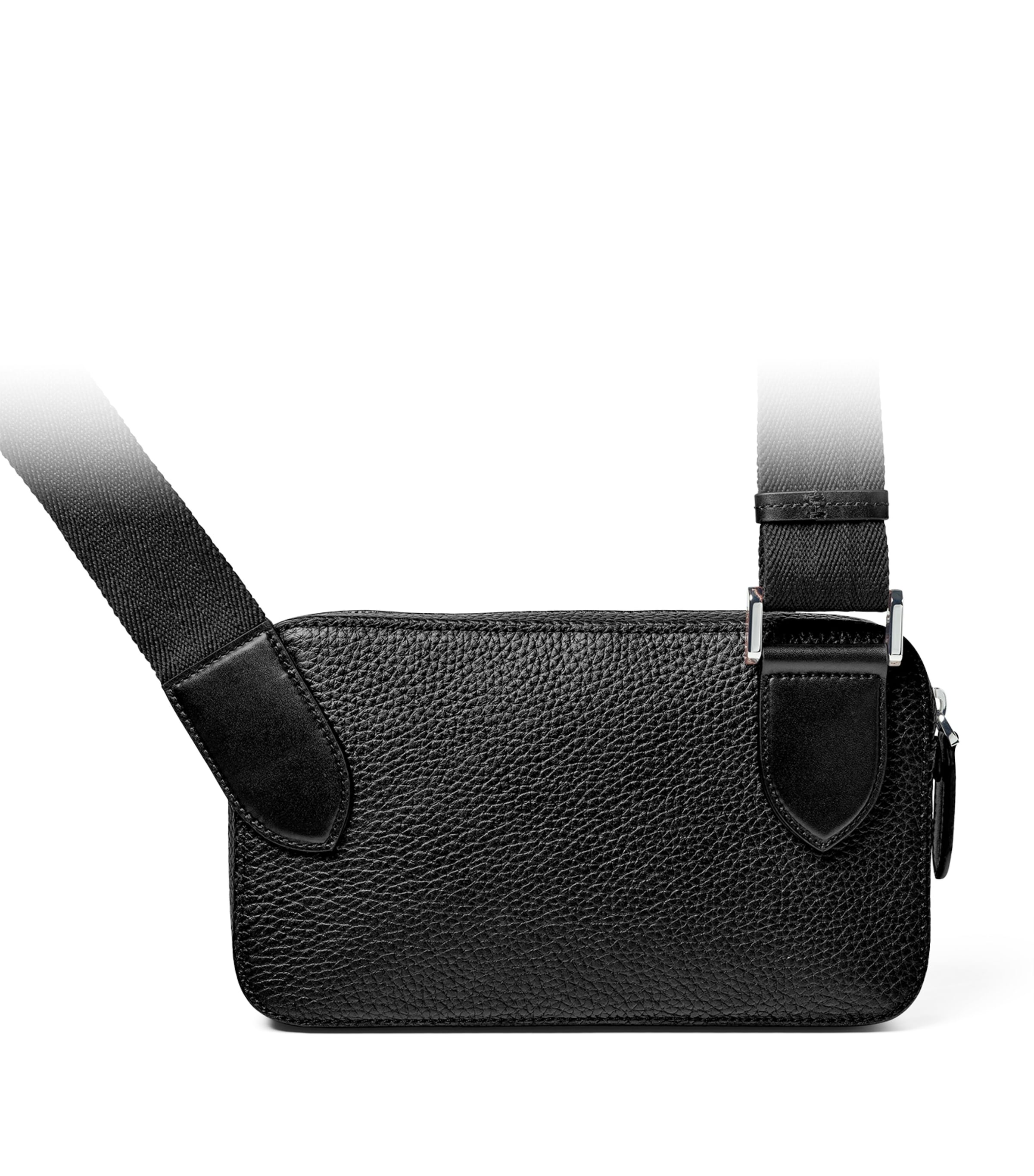 Leather Reporter Compact Belt Bag BLACK Image 4