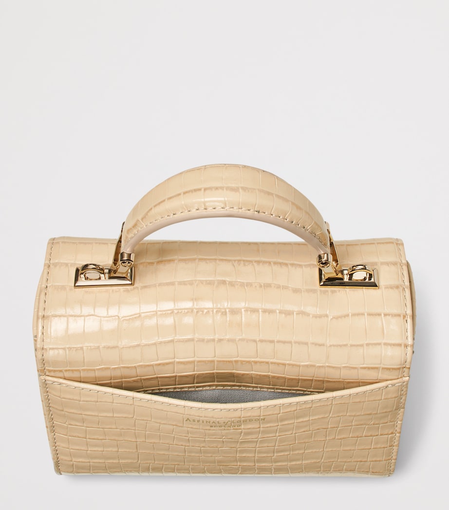 Aspinal Of London Mini Leather Mayfair Top-Handle Bag Buttermilk Image 5