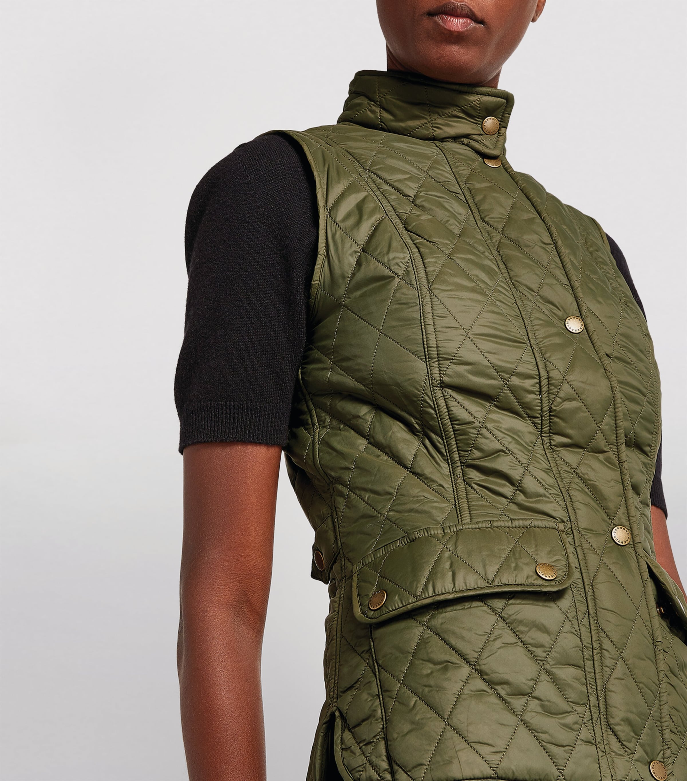 Quilted Otterburn Gilet OLIVE Image 5