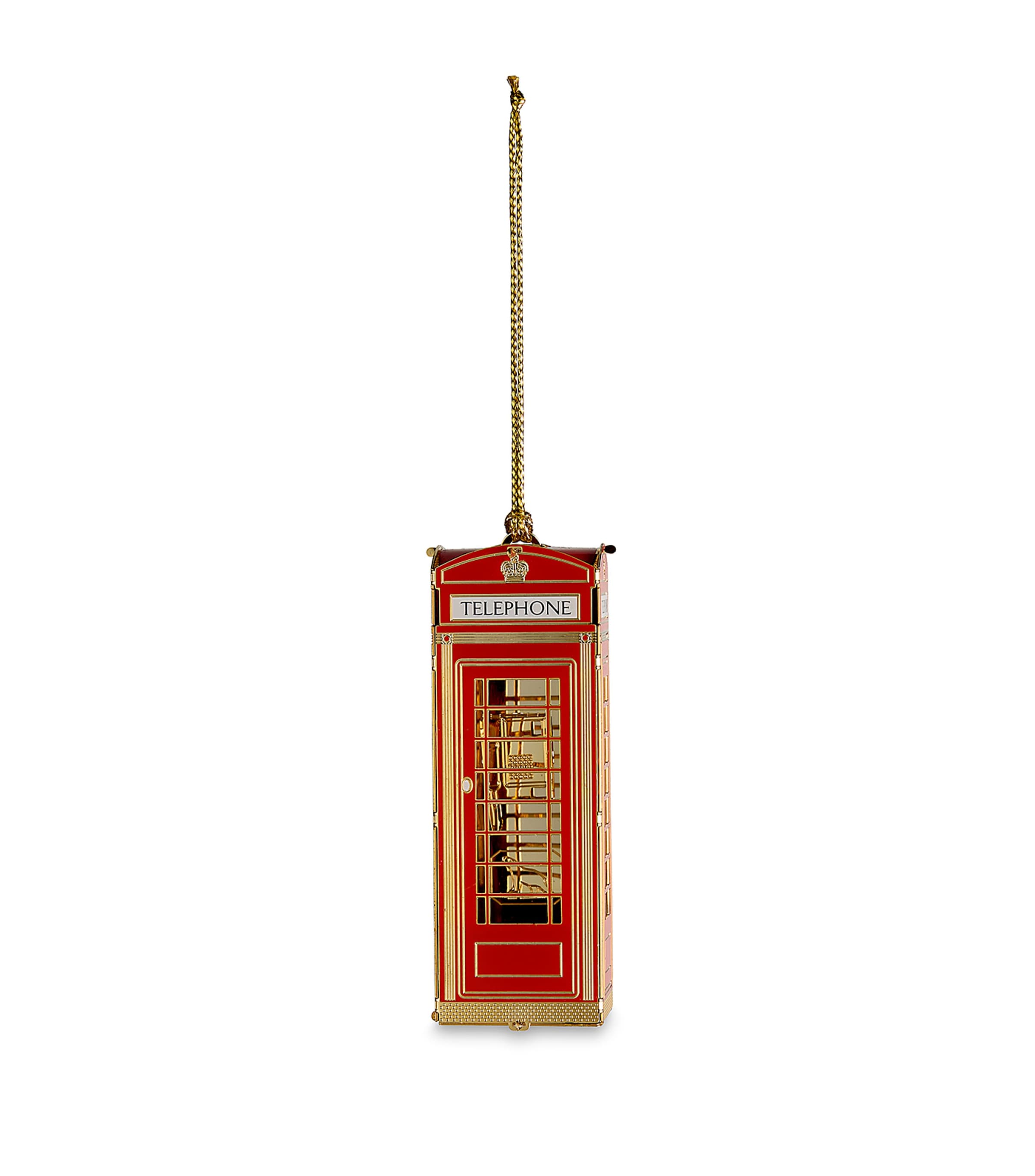 The London Christmas Company Phone Box Tree Decoration Red Image 1