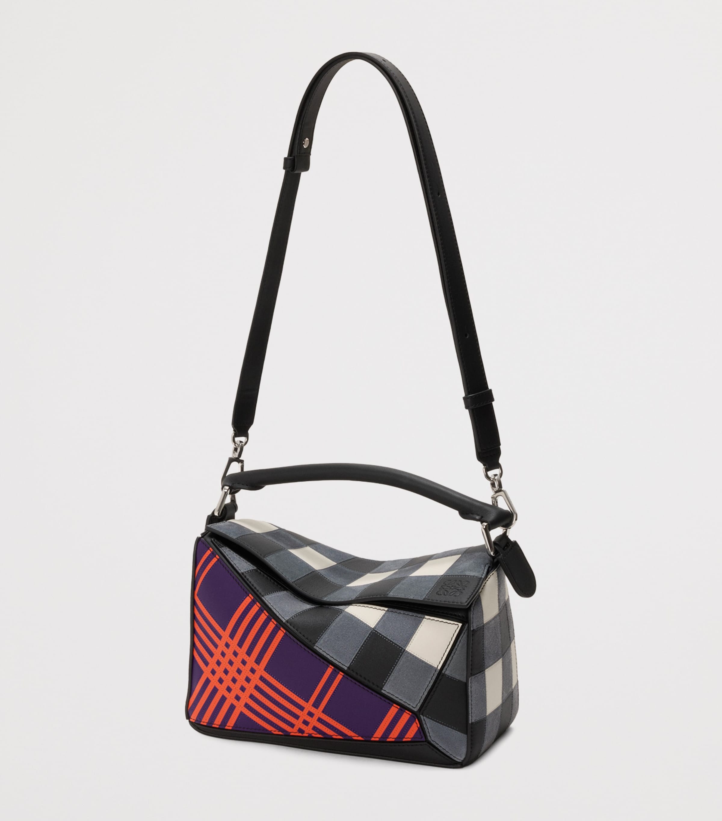LOEWE x Cosima Von Bonin Small Leather Puzzle Top-Handle Bag Deep Purple/multi Image 5