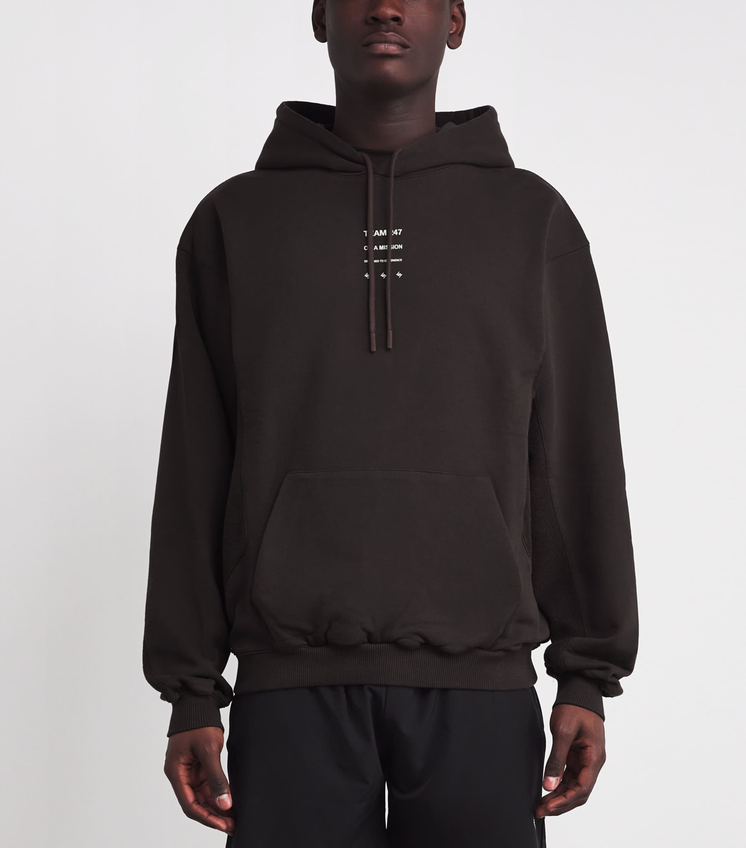 Cotton 247 Uprising Oversized Hoodie CHOCOLATE Image 3