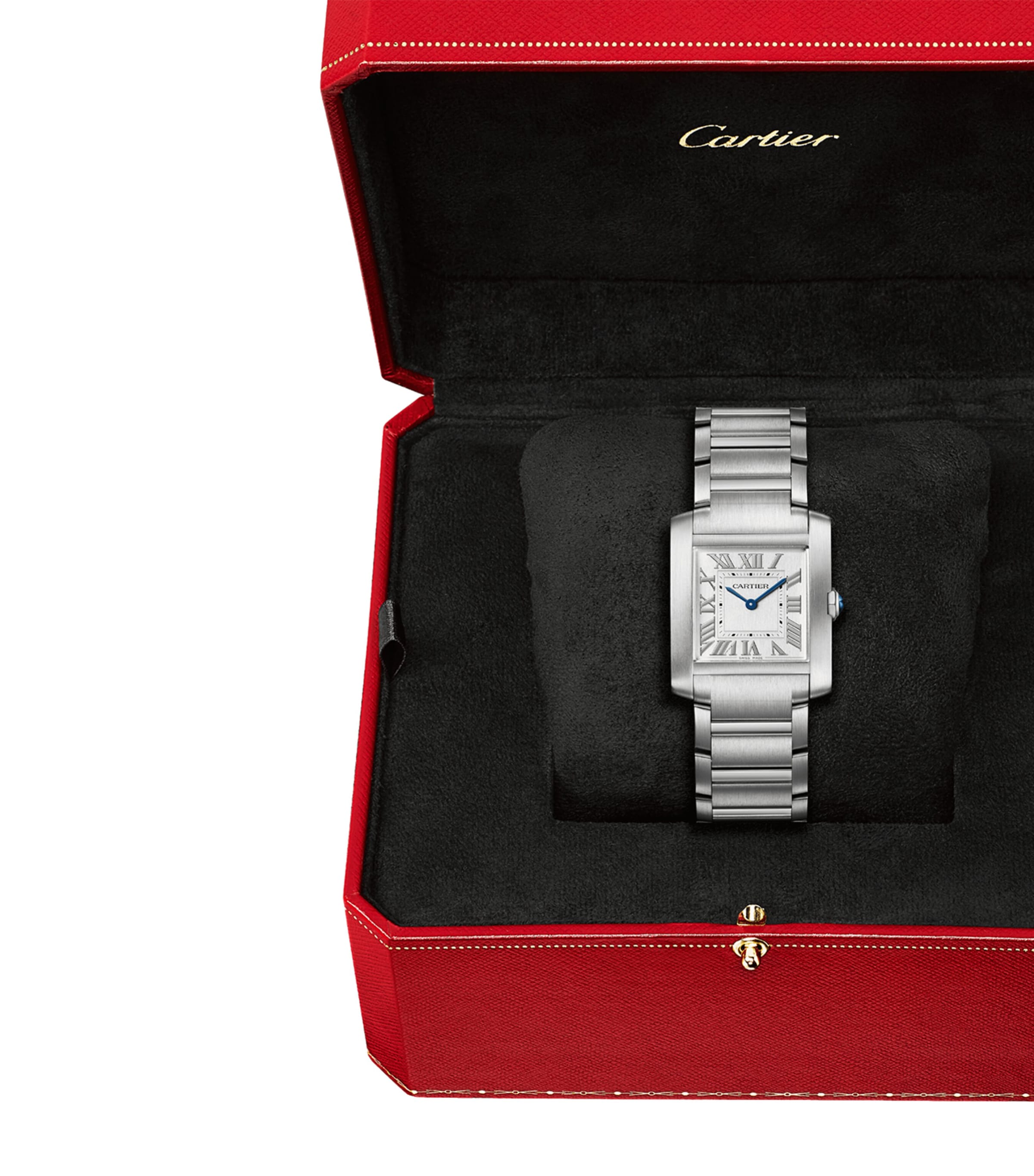 Medium Stainless Steel Tank Française Watch 27mm SILVER Image 8