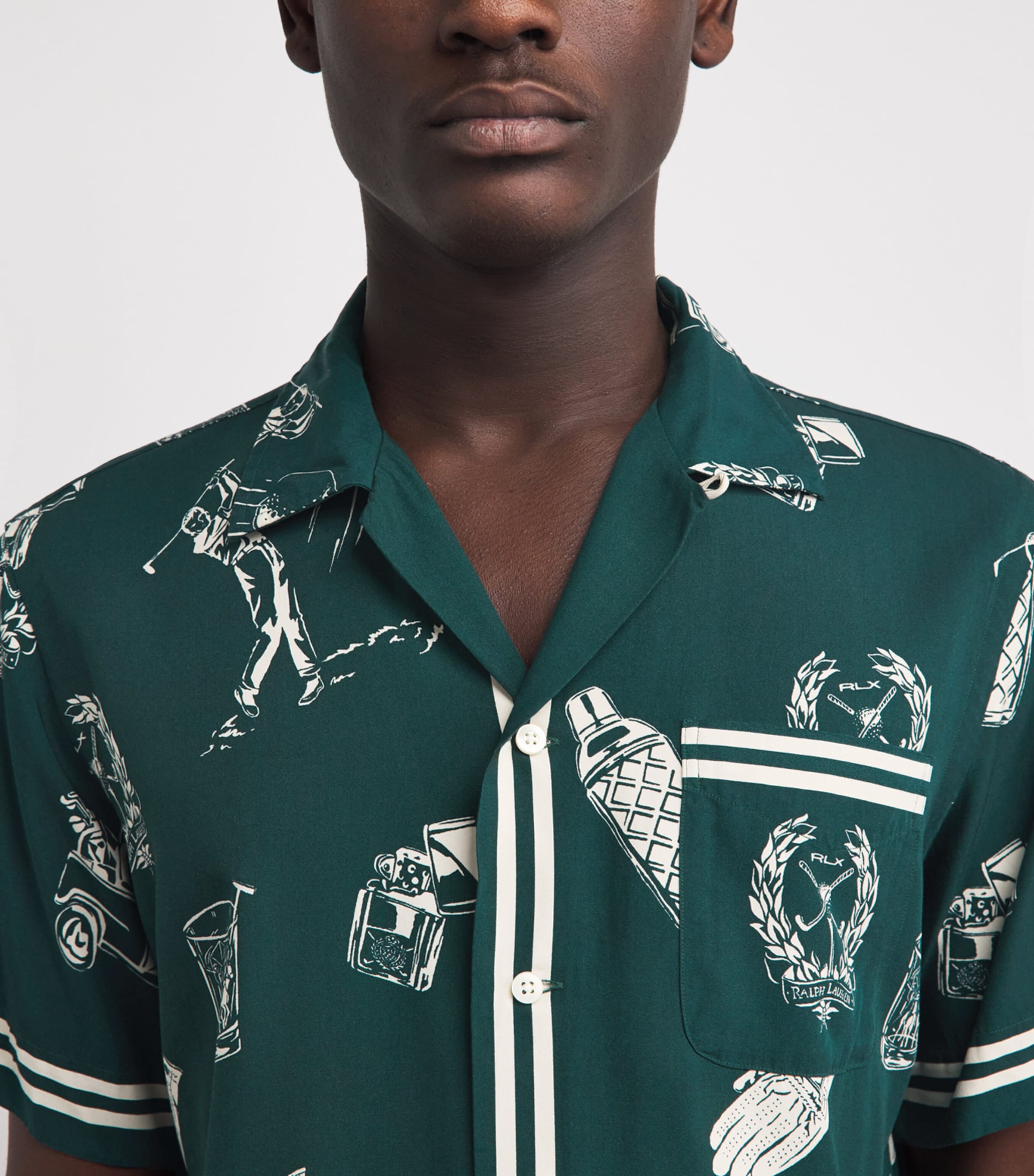 RLX Ralph Lauren Mens Sport Print Shirt Par Tee On The Grns Image 3