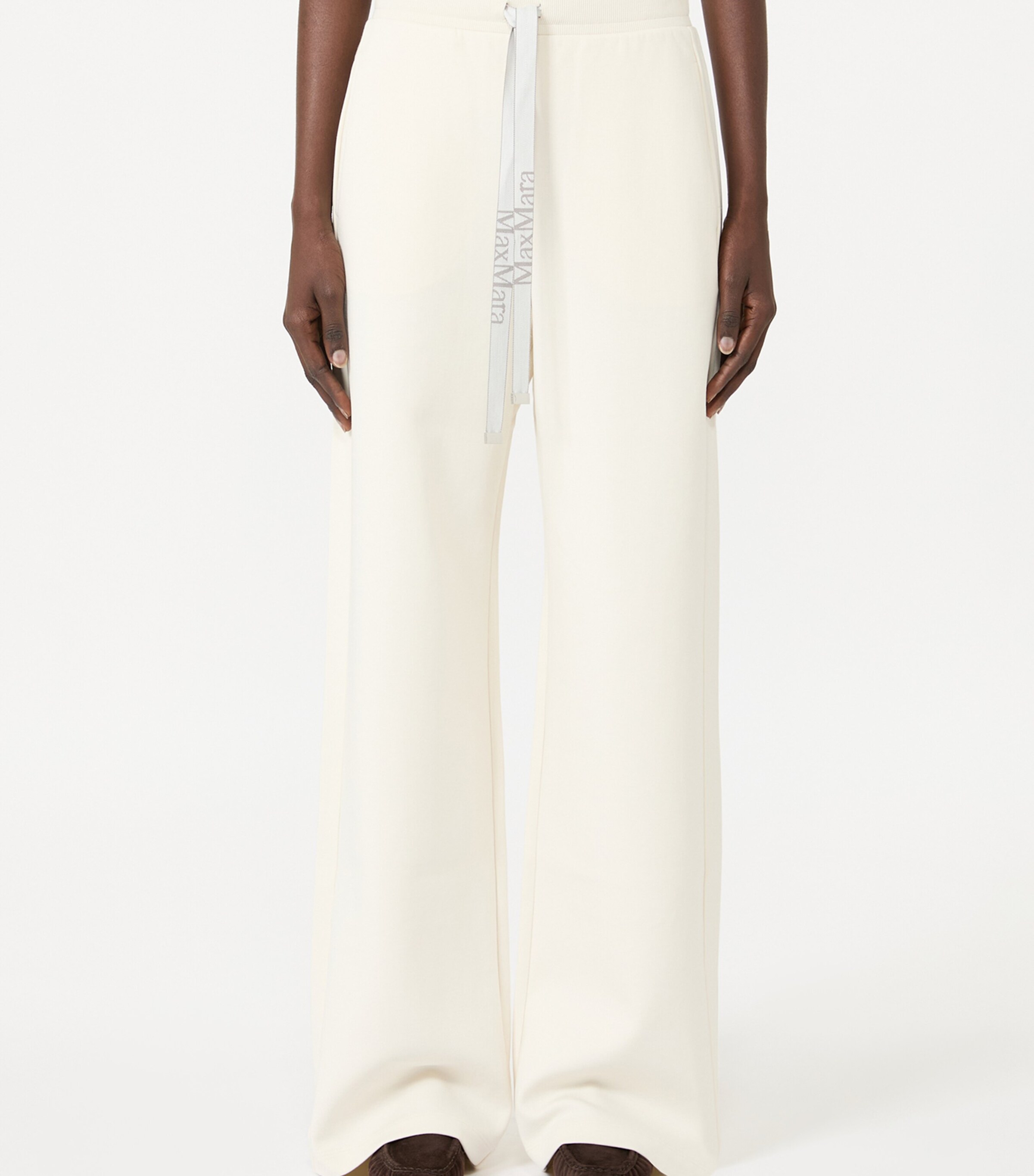 Max Mara Cotton Wide-Leg Sweatpants Natural Image 3