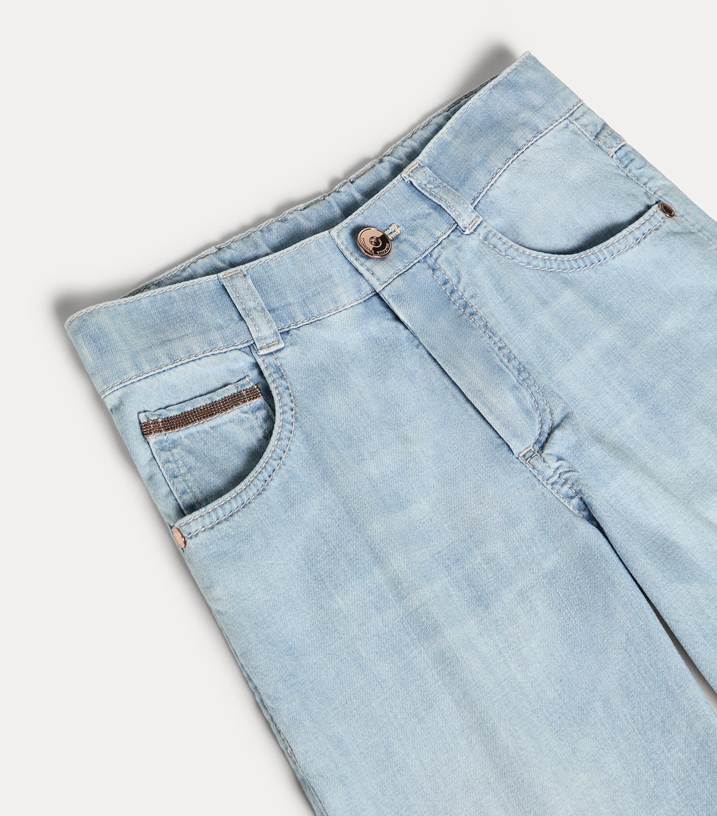 Brunello Cucinelli Kids Embellished Straight Jeans (4-6 Years) Image 3