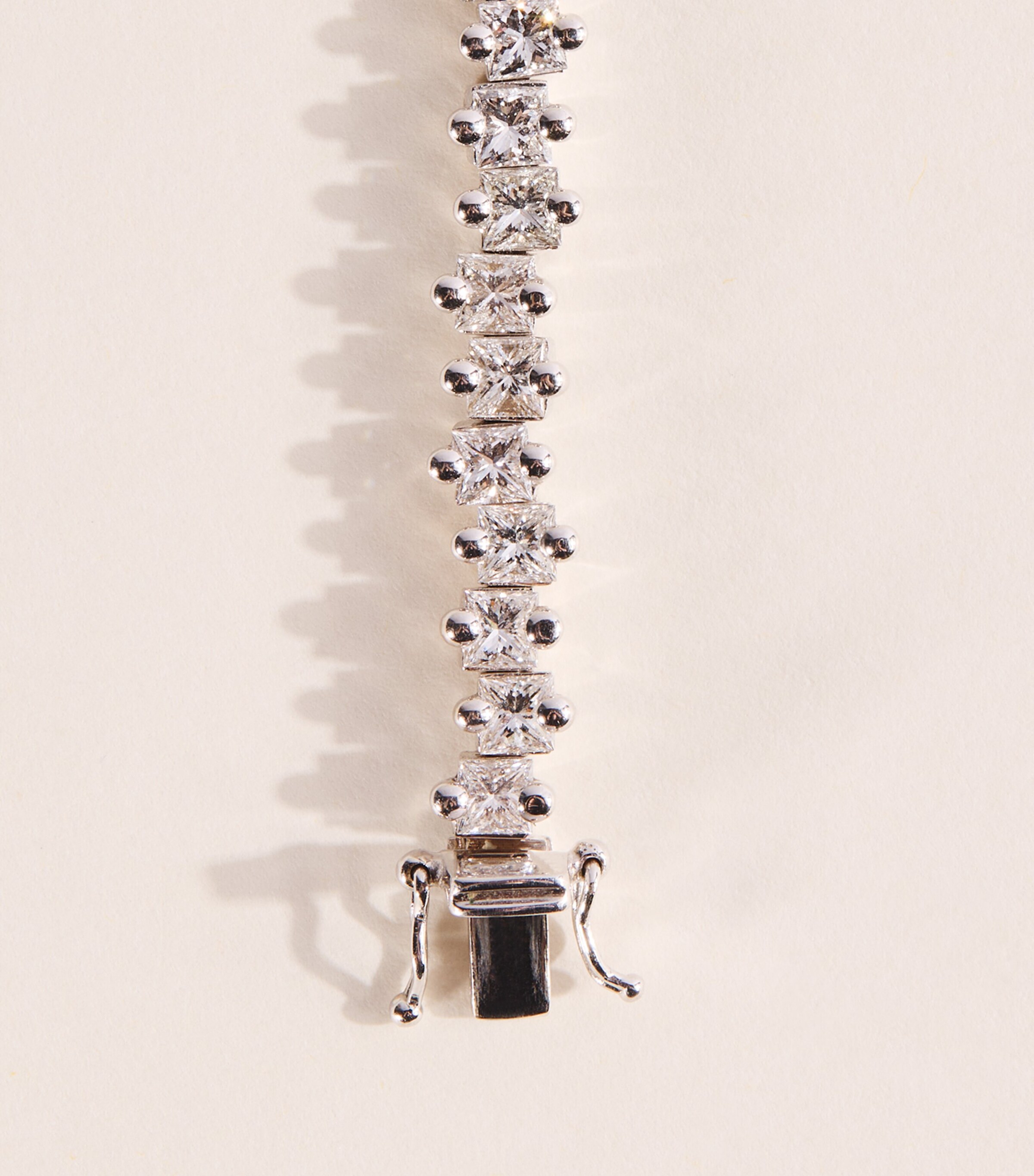 Suzanne Kalan White Gold and Diamond Princess Tennis Bracelet Wg/wd Image 4