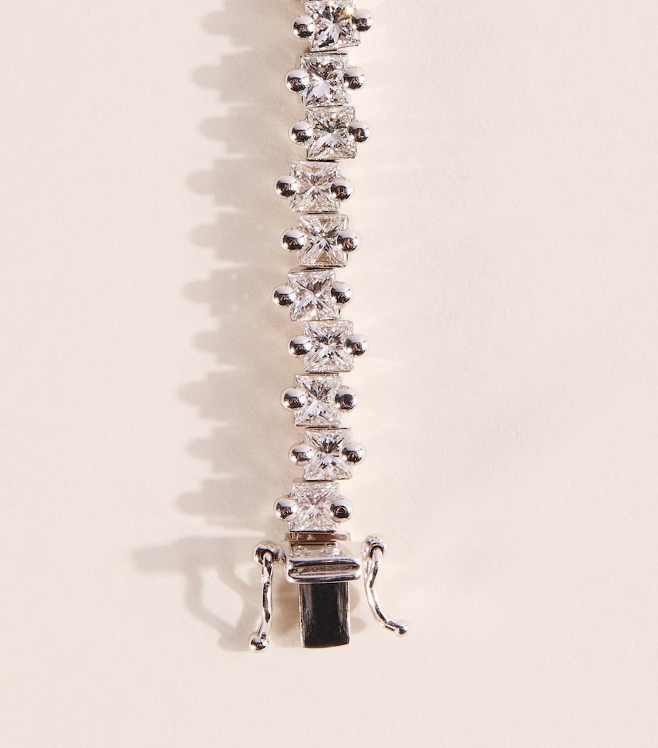Suzanne Kalan White Gold and Diamond Princess Tennis Bracelet Wg/wd Image 4