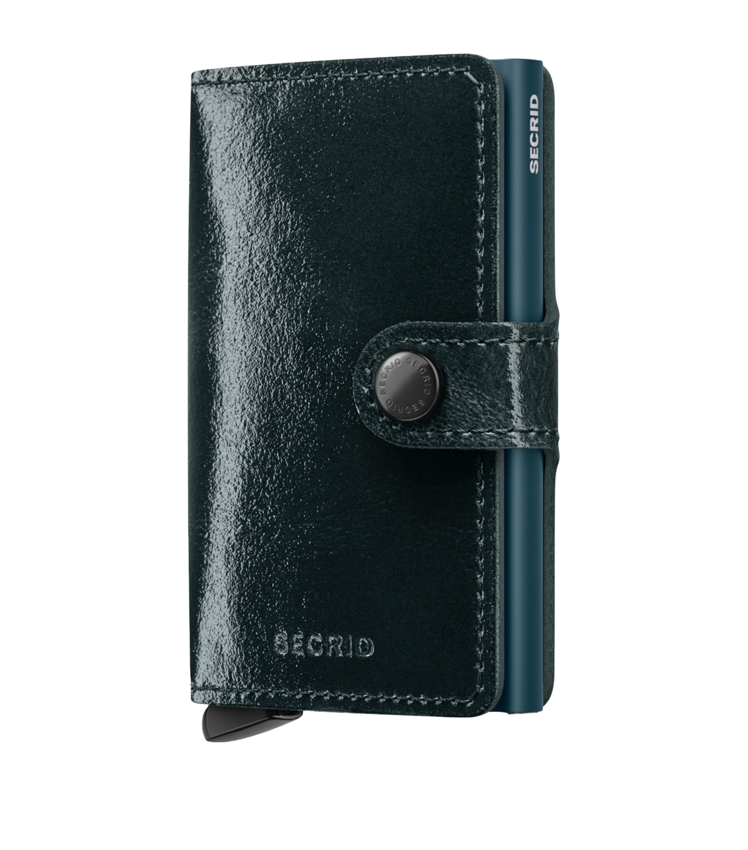 Secrid Leather Miniwallet In Green