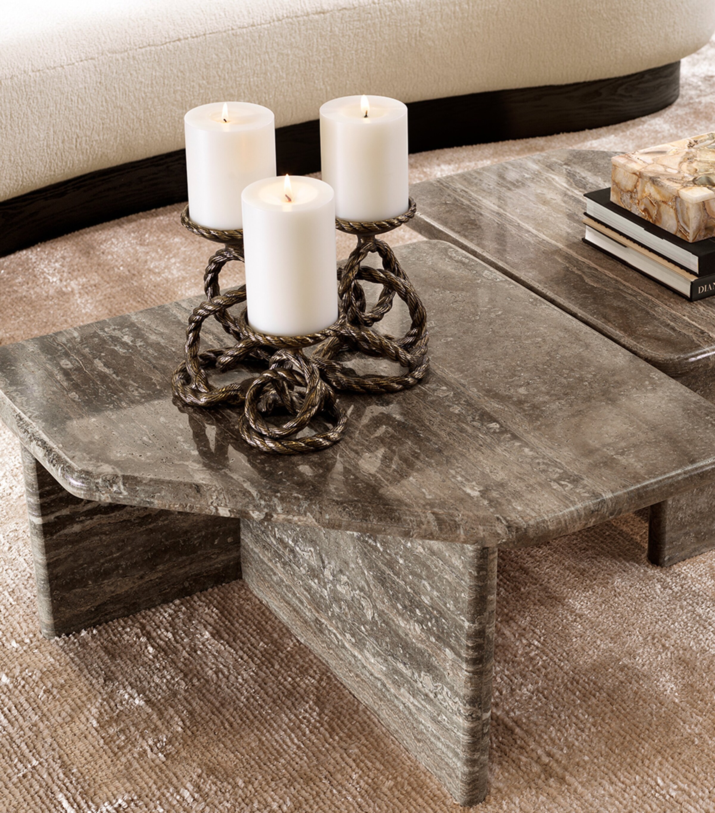 Eichholtz Corwyn Candle Holders (Set of 2) Brass Image 2