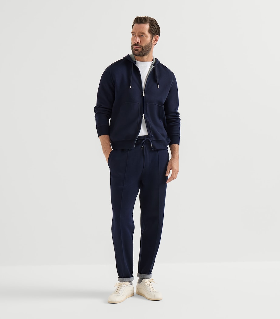 Brunello Cucinelli Mens French Terry Zip-Up Hoodie Image 3