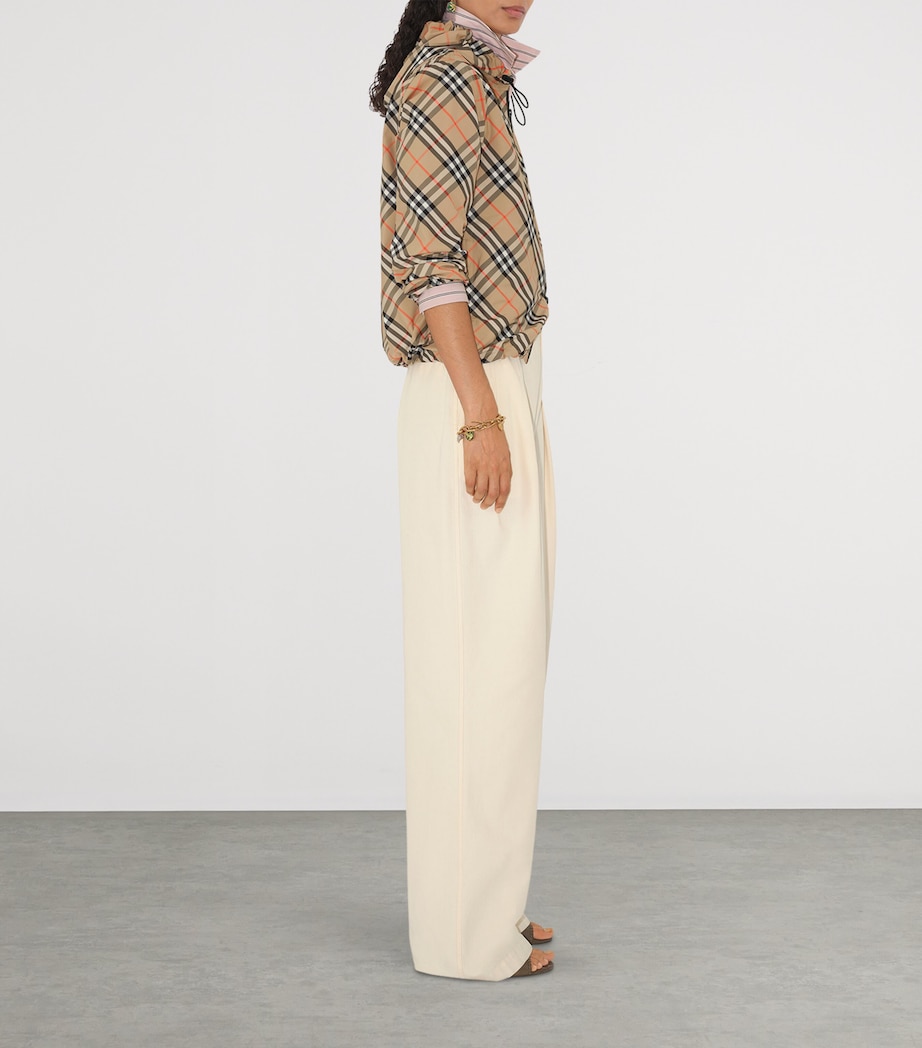 Check Hooded Jacket SAND IP CHECK Image 3